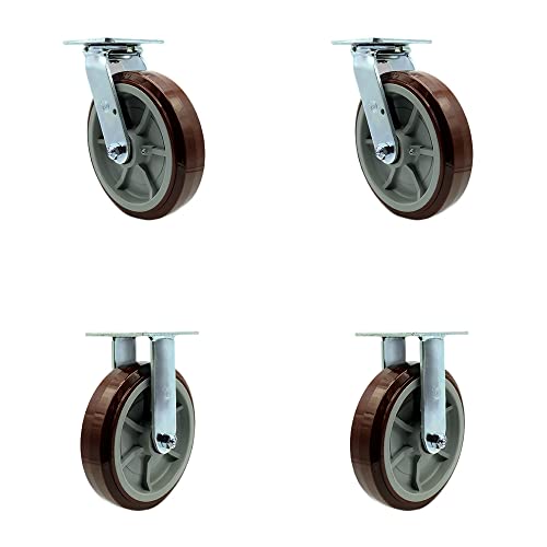 2 Swivel - 2 Rigid