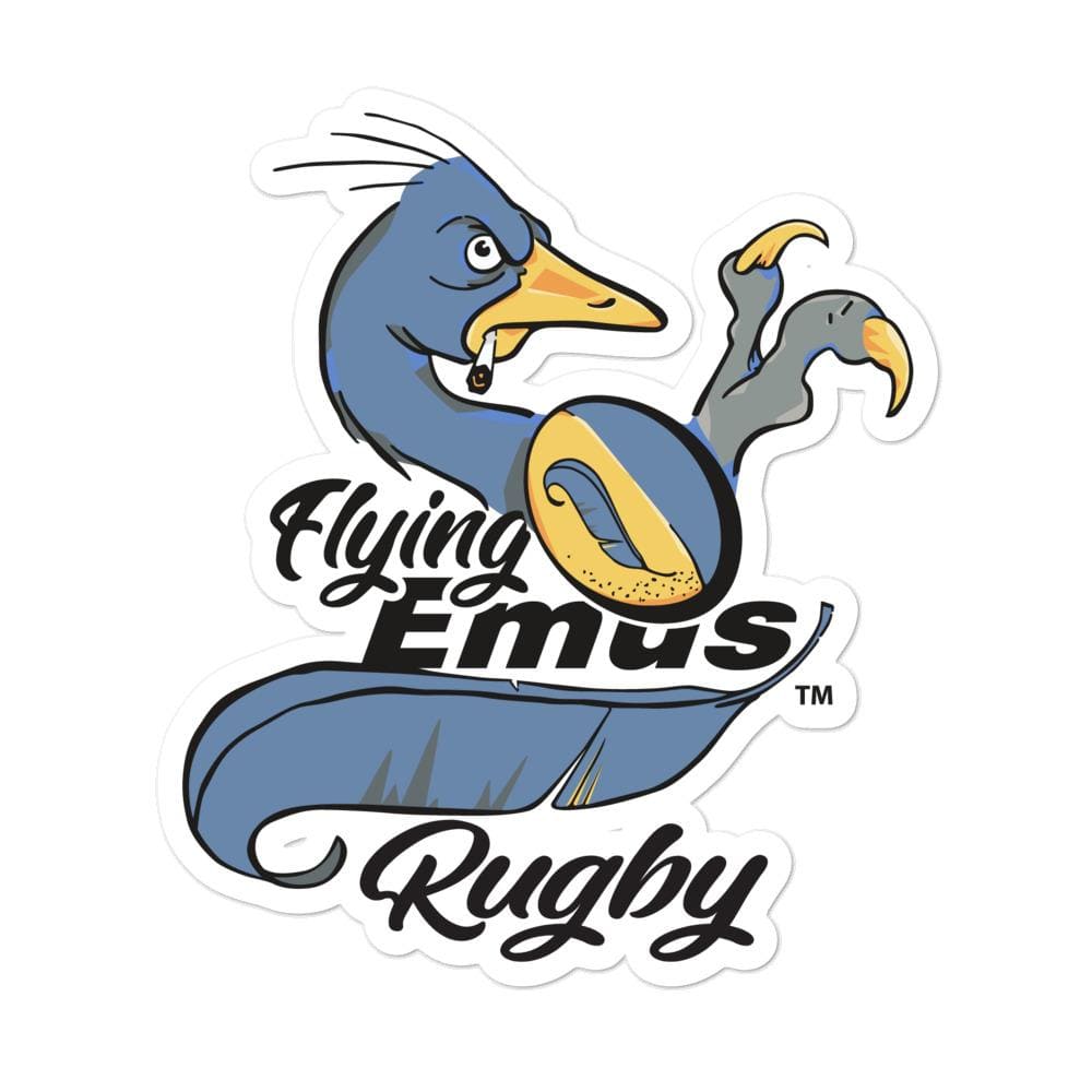 Flying Emus Rugby Stickers - Waterproof Vinyl Decals for Rugby Fans, Cars, Laptops & Sports Gear | Perfect for Rugby Games, Team Spirit & Fan Accessories