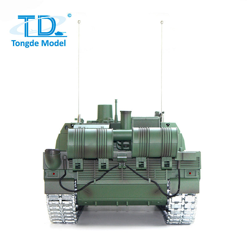 1/16 Scale RC Military Tank - H2408 Leclerc Battle Tank with Metal Wheels, Gearbox, Infrared BB Barrel, Recoil & Smoke Effects | Remote Control Toy for Adults & Collectors | Battle Simulation, Outdoor Play & Display