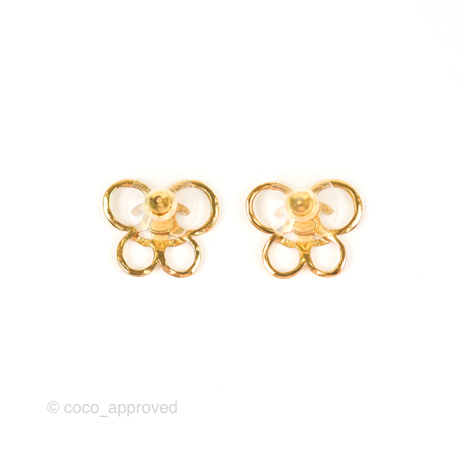 Chanel CC Butterfly Earrings in Gold Tone - 22S Collection | Luxury Fashion Jewelry for Women, Perfect for Parties, Weddings & Special Occasions