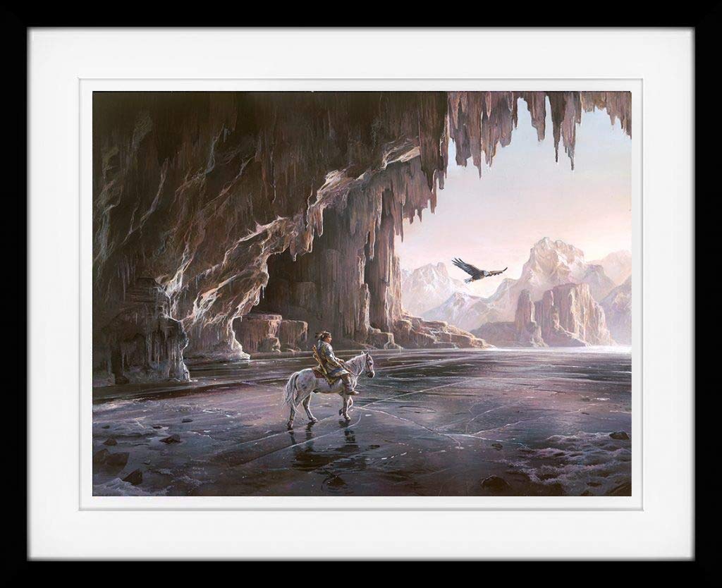 The Messenger 16x12 Double Matted & Framed Paper - Elegant Wall Art for Home & Office Decor | Perfect for Living Room, Bedroom, or Gift
