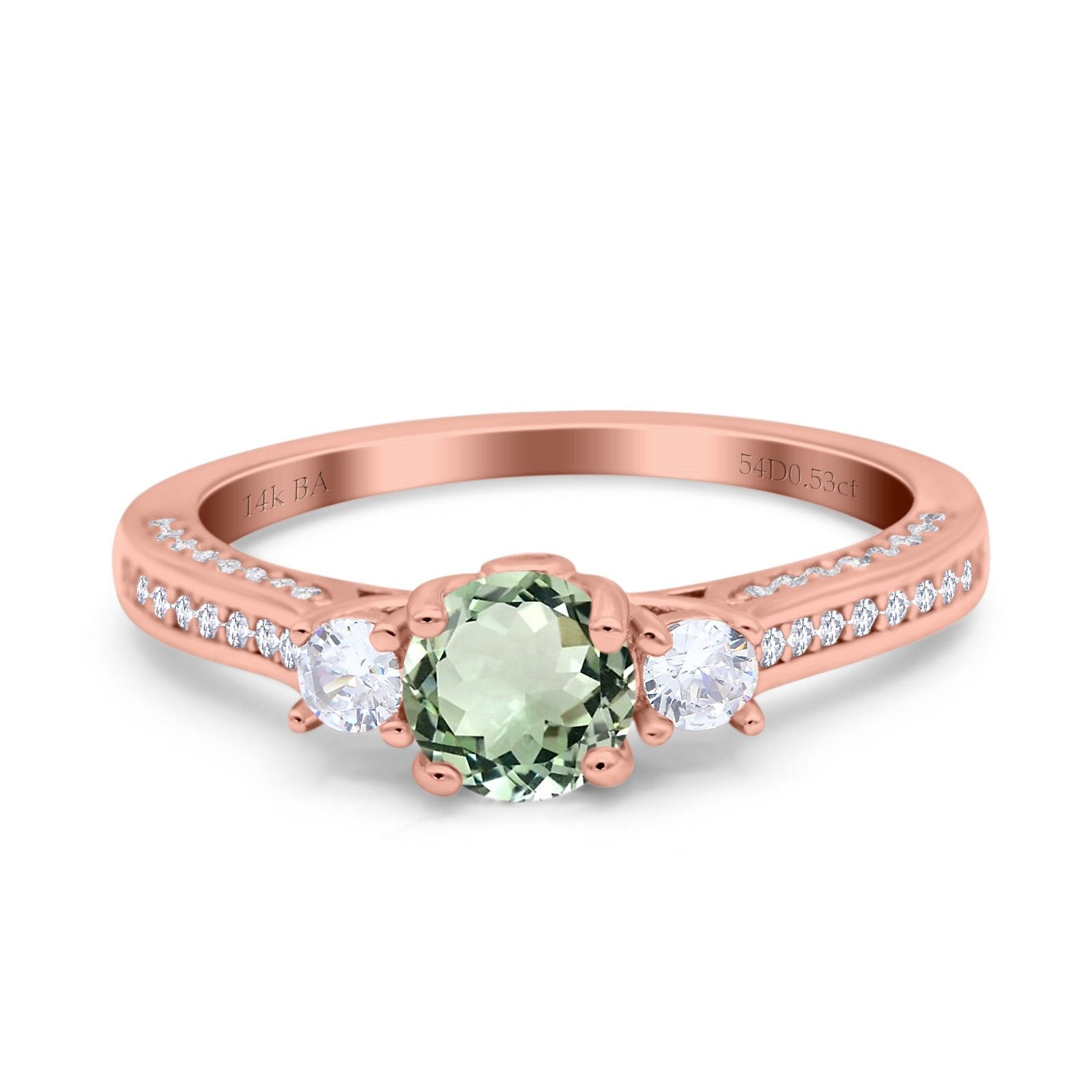 14K Gold 1.37ct Round Three Stone Vintage 6mm G SI Diamond Engagement Ring for Women - Perfect Wedding Band, Anniversary Gift & Bridal Jewelry for Special Occasions
