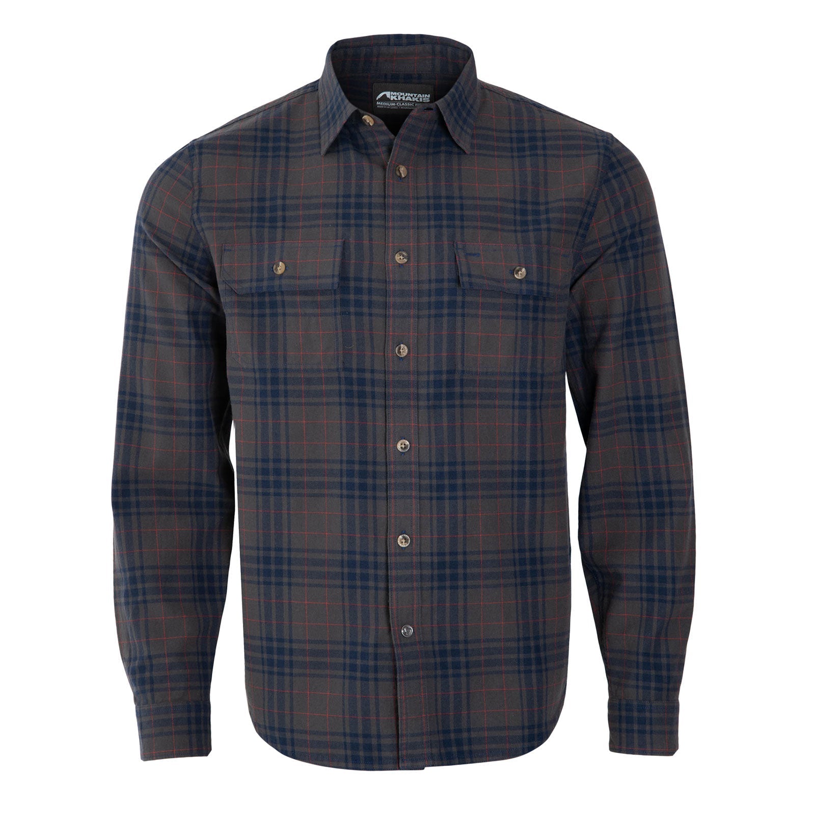 Men's Classic Park Flannel Shirt - Soft Plaid Long Sleeve Button Down for Outdoor Camping & Fall Layering