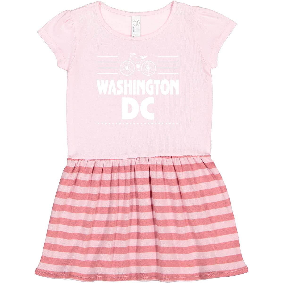Inktastic Washington DC Biking Toddler Dress - Cute Casual Outfit for Girls, Toddler Bike Riding Clothes, Perfect for Family Trips & Outdoor Adventures