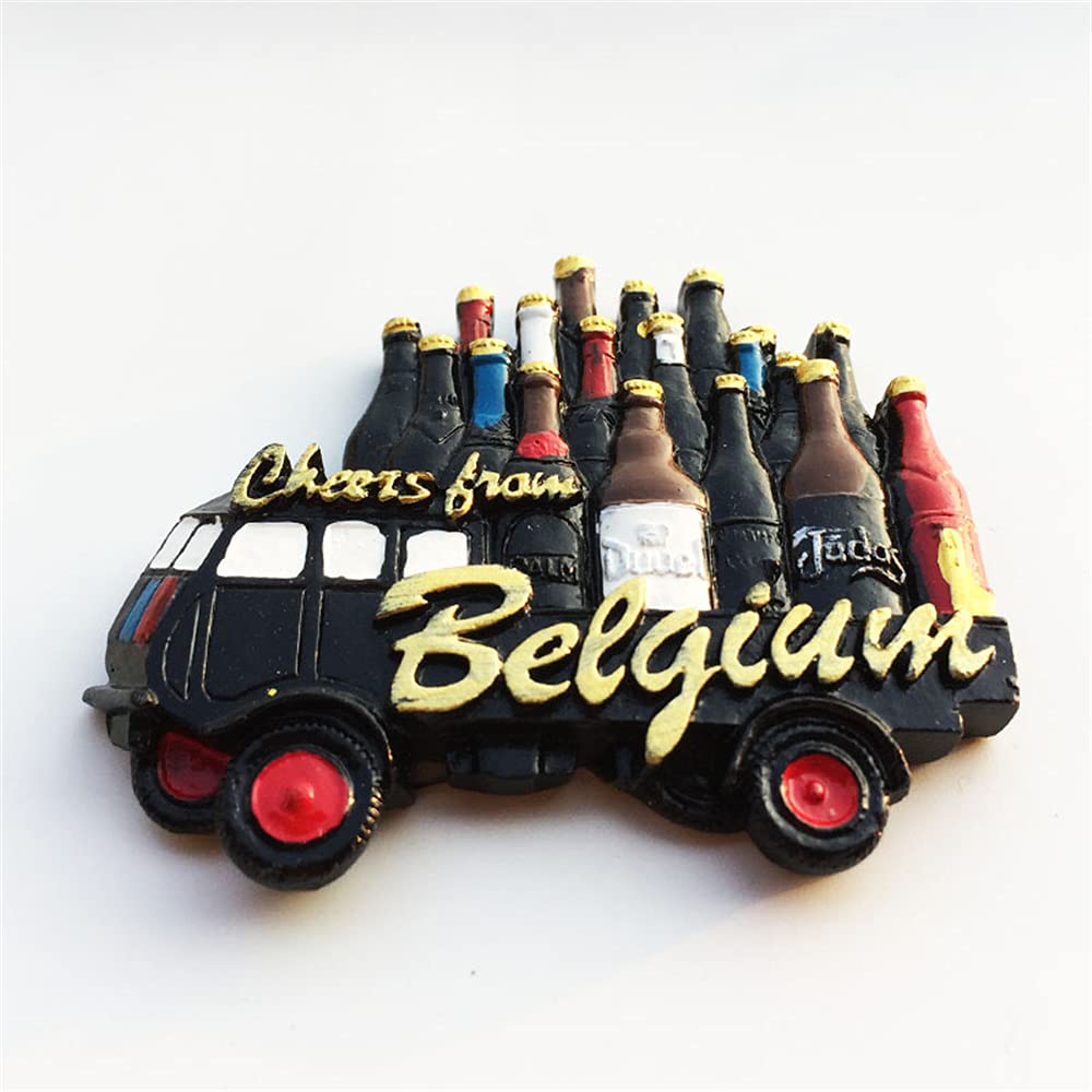 Belgium Beer and Chocolate Fridge Magnet - Travel Souvenir Gift, Magnetic Craft for Refrigerator, Office, and Home Decor - Perfect for Beer Lovers and Chocolate Fans