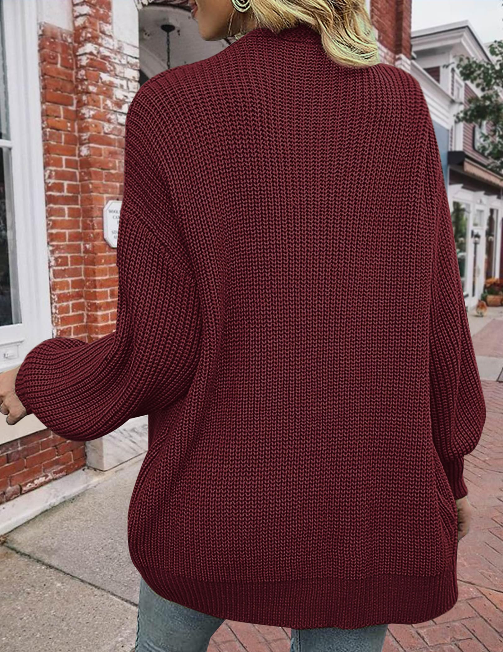 Women's Lightweight Oversized Long Cardigan Sweater - 2025 Spring Fashion Waffle Knit V-Neck Open Front Thin Cardigan for Casual Wear, Office, and Date Nights