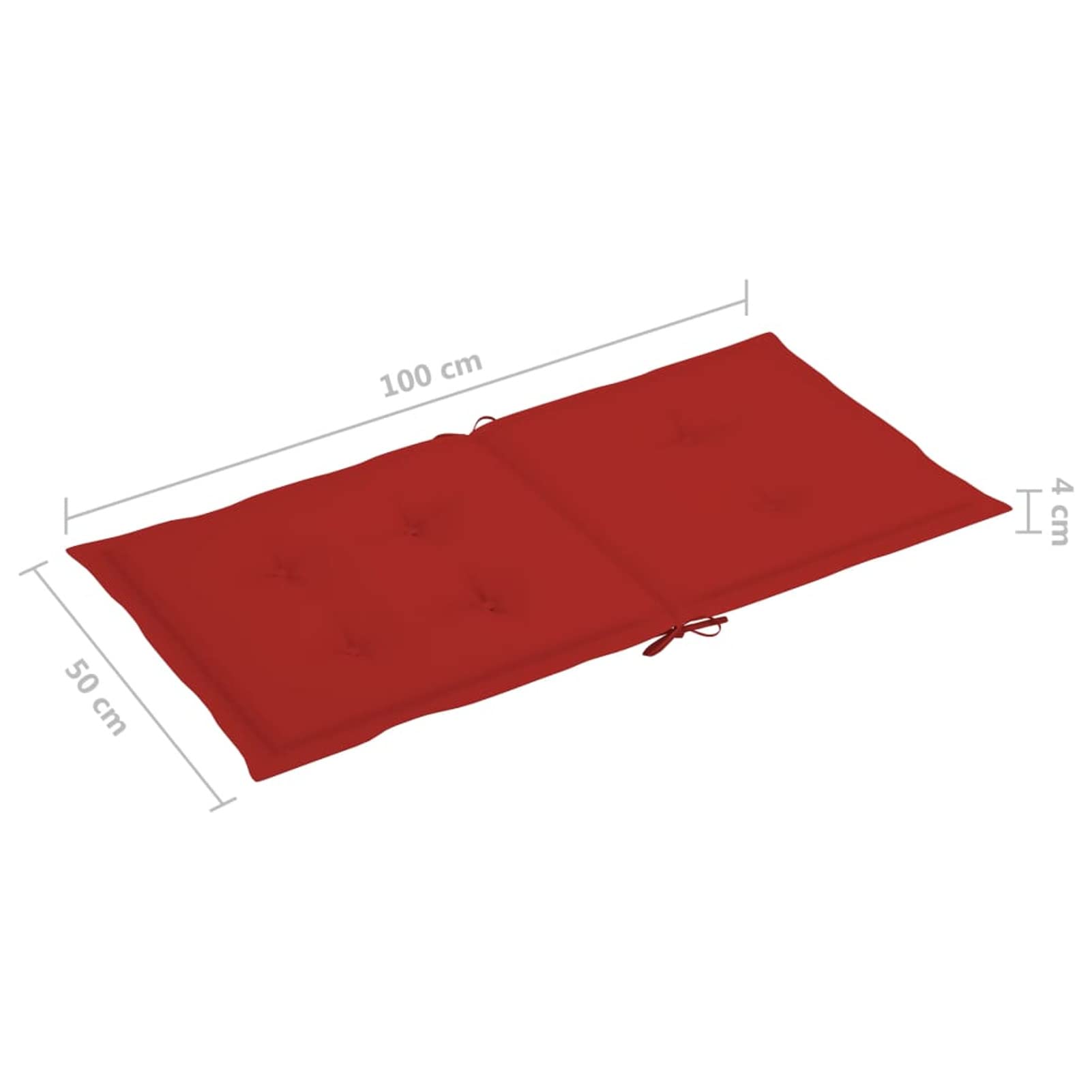 Tidyard 6-Piece Outdoor Garden Chair Cushions Set - Waterproof Red Patio Seat & Back Cushions 39.4