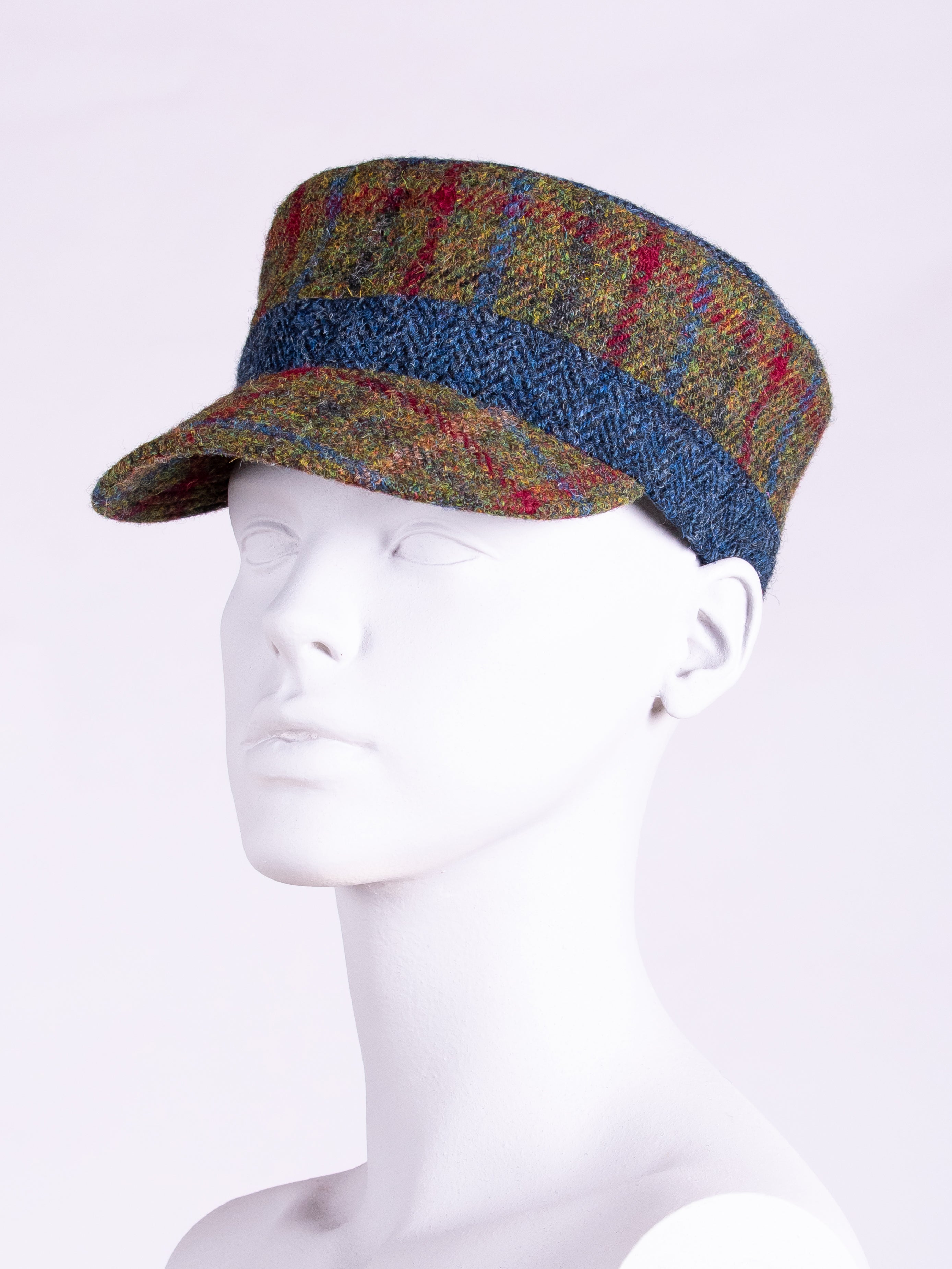 Town and Country Cap in Green & Navy Blue - Stylish Unisex Baseball Hat for Outdoor Activities, Sports, and Casual Wear