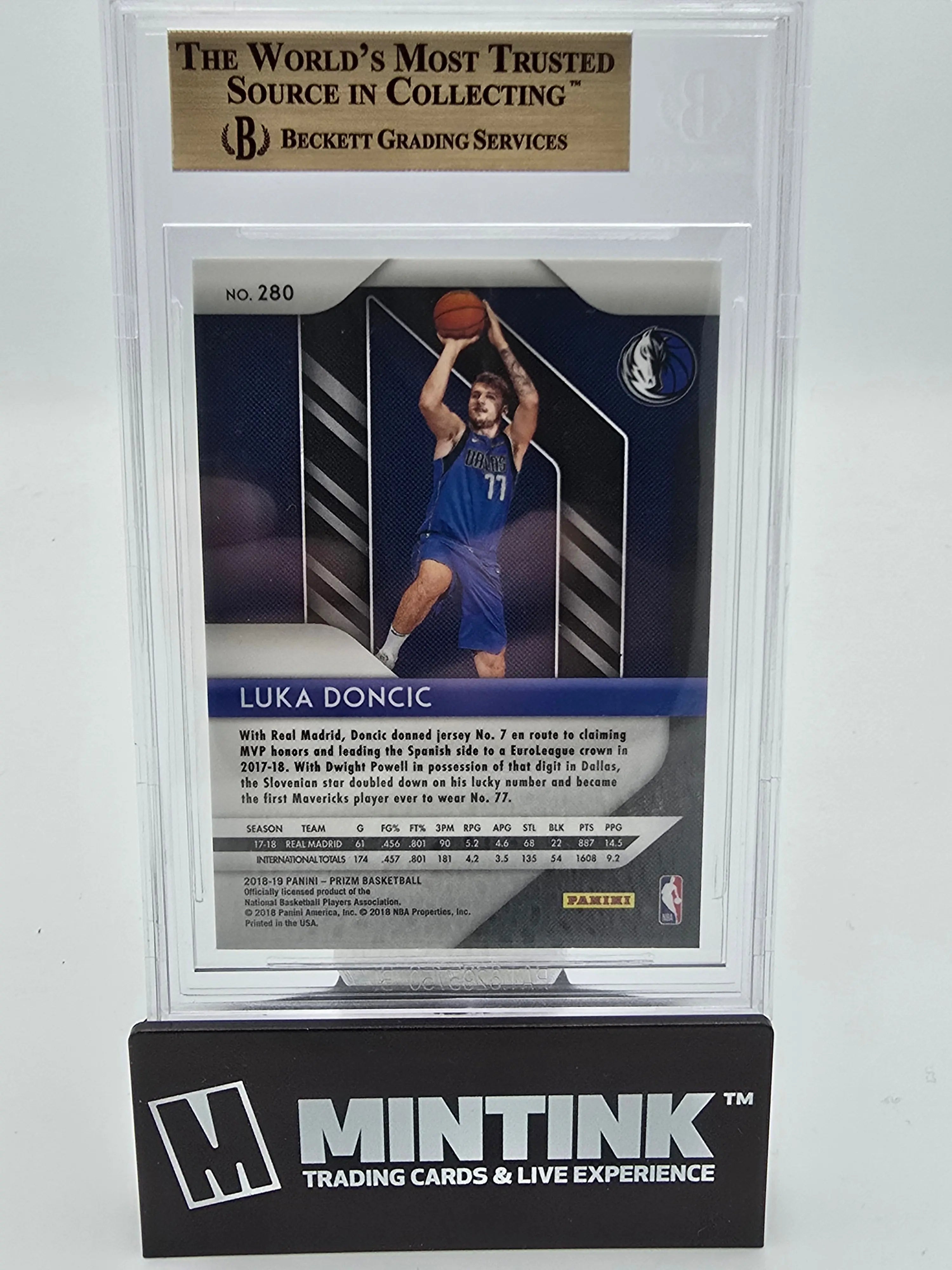 2018-19 Panini Prizm Luka Doncic Rookie Card #280 BGS 9.5 Gem Mint - NBA Basketball Trading Card for Collectors & Investors, Perfect for Display or Portfolio Growth