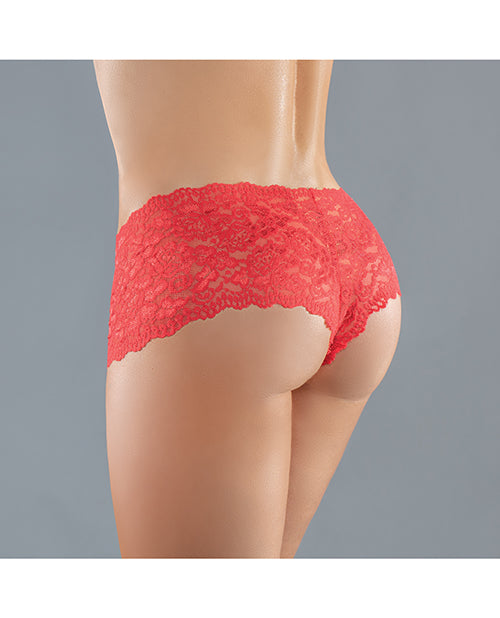 Adore Candy Apple Red Lace Panty - Sexy Underwear for Women - Perfect for Valentine's Day, Date Night & Special Occasions