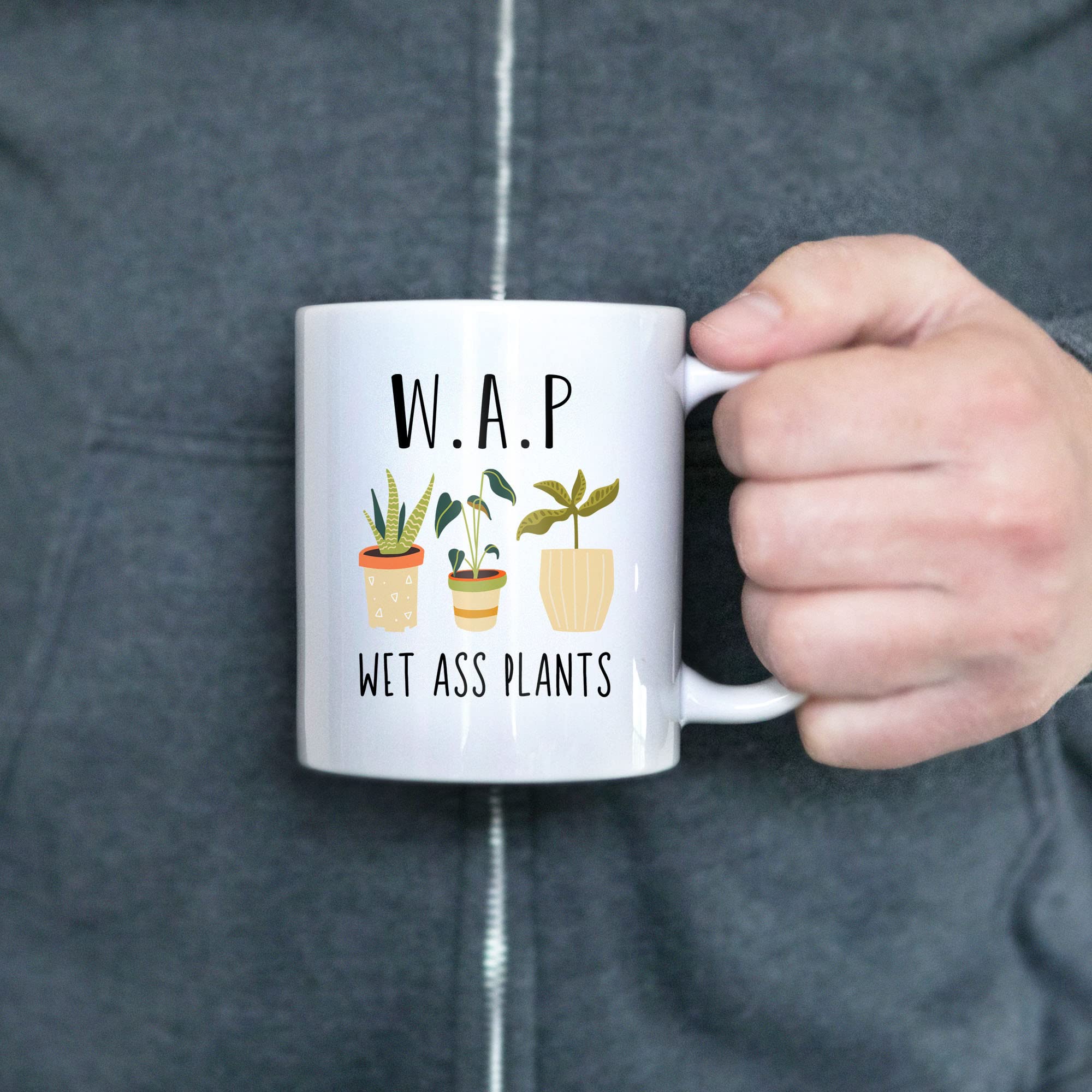 Wet Ass Plants Mug - 11oz White Ceramic Coffee Cup for Plant Lovers, Gardeners & Green Thumbs - Perfect Gift for Plant Collectors & Garden Enthusiasts - Great for Home, Office or Gardening Gifts