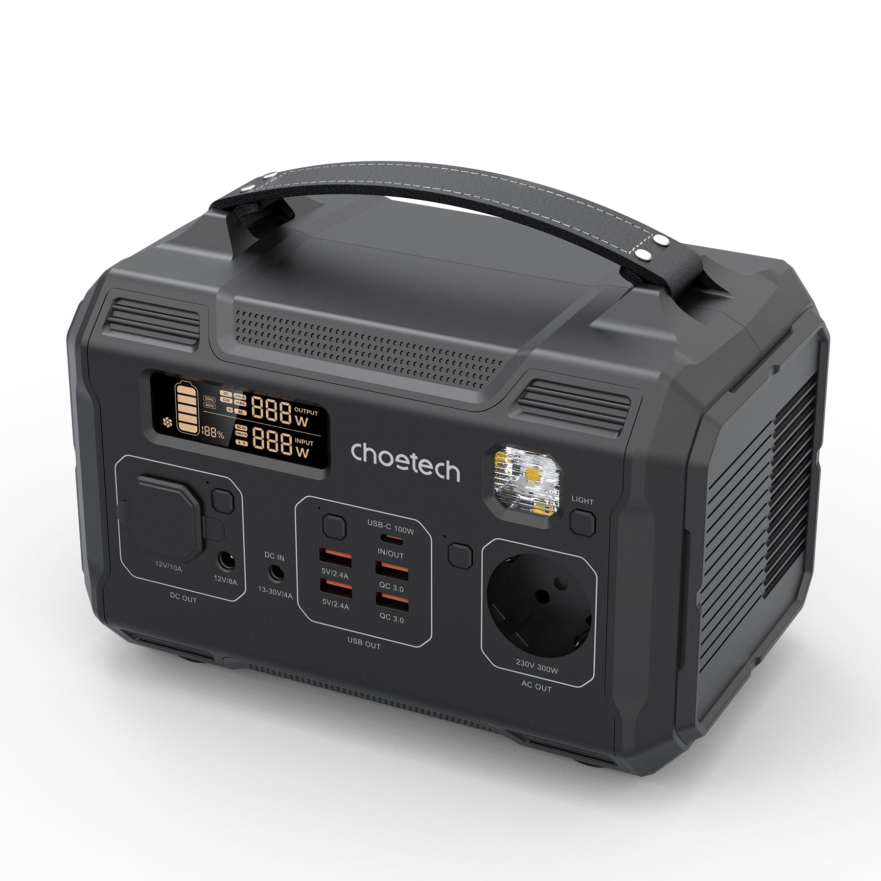 300W Portable Power Station with AC Outlet - Solar Generator for Camping, RV, Emergency Backup Battery Pack for Outdoor Adventures & Power Outages