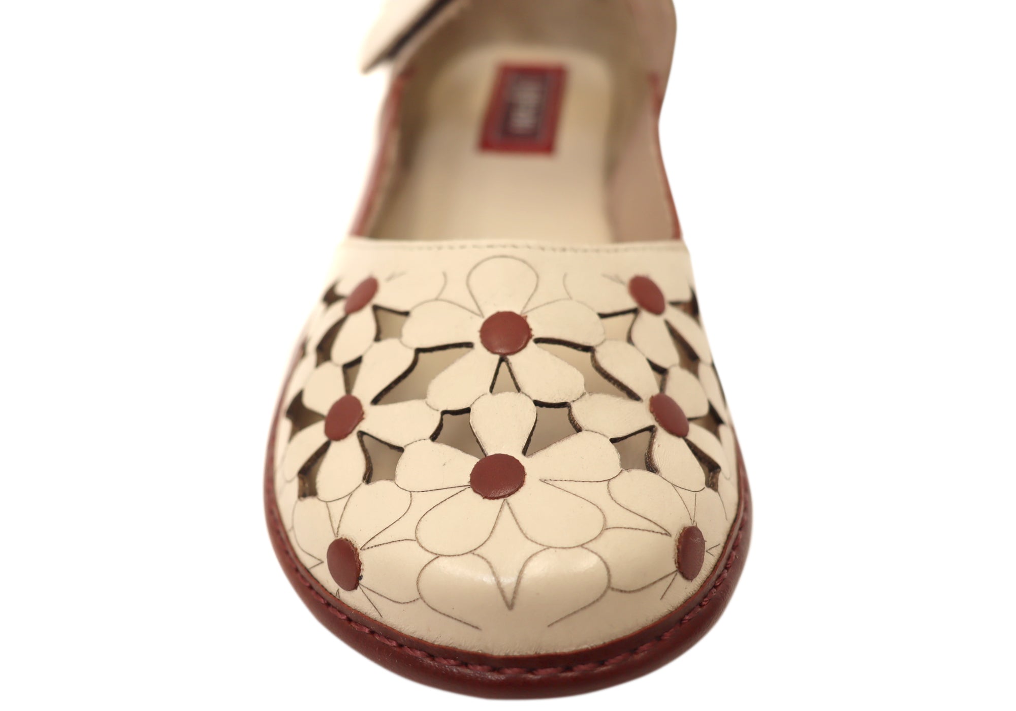 J Gean Tulip Women's Comfortable Brazilian Leather Mary Jane Shoes - Elegant & Supportive Flats for Work, Wedding & Everyday Wear