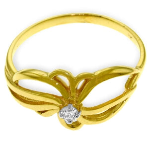 0.05 Carat 14K Solid Yellow Gold Diamond Engagement Ring for Women - Perfect for Proposals, Anniversaries & Romantic Gifts