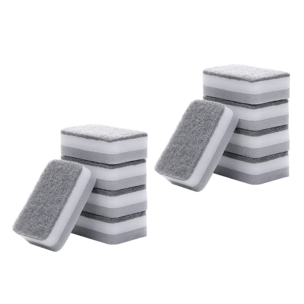 Cabilock 10pcs Scrubbing Sponges for Kitchen Cleaning, Dishwashing Scrub Pads, Durable Wiping Sponges for Tableware, Home Kitchen Cleaning Tools, Perfect for Pots, Pans, and Utensils