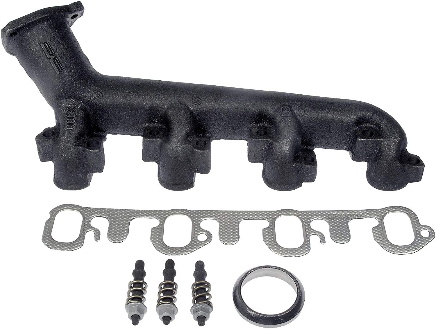 APDTY 785581 Exhaust Manifold Cast Iron Assembly for 6.5L Detroit Diesel Engine - Left/Driver Side Replacement Part | Heavy Duty Truck & Marine Applications
