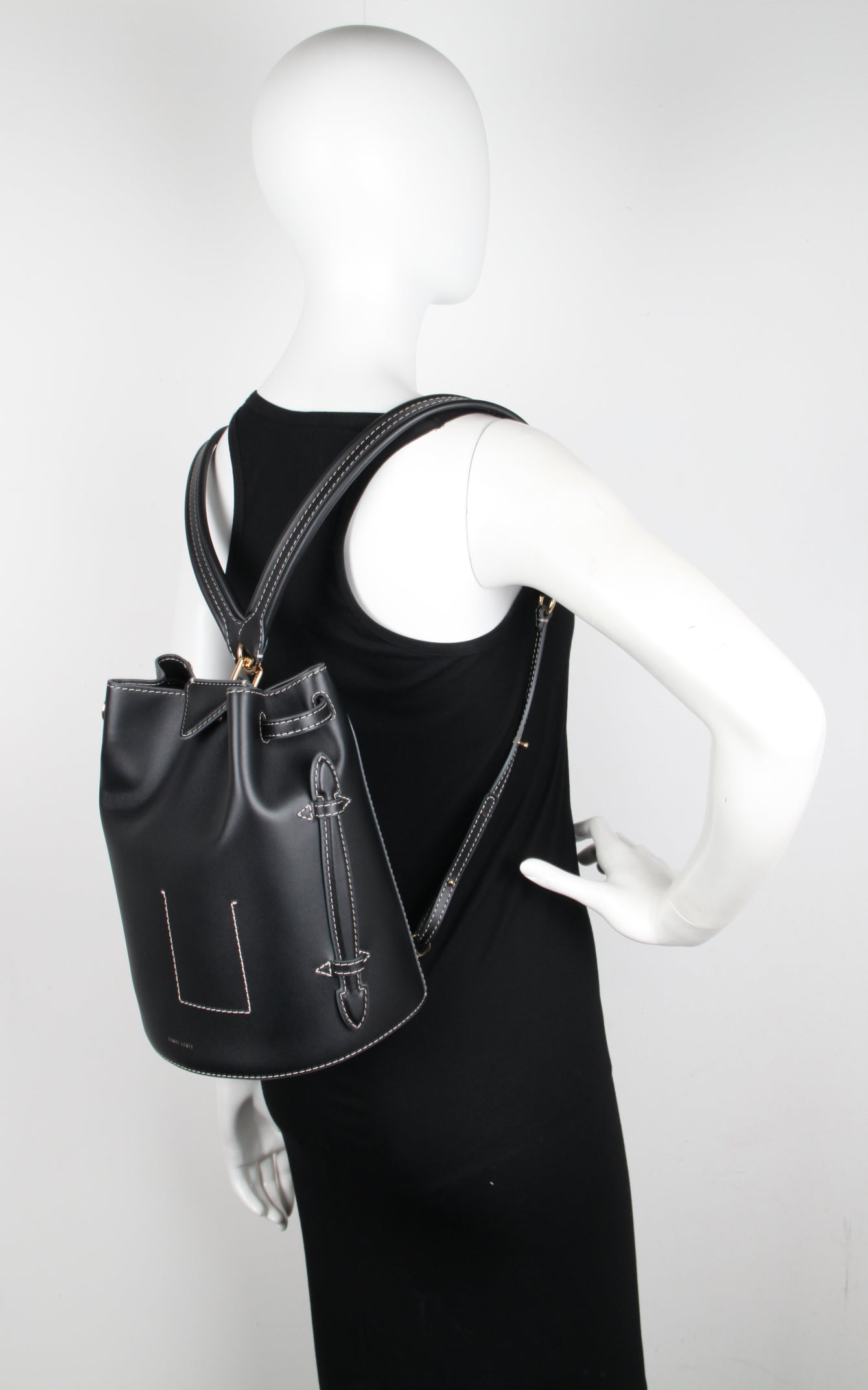 Danse Lente Jamie Black Leather Crossbody Bag - Stylish & Minimalist Women's Purse for Work, Travel & Everyday Use
