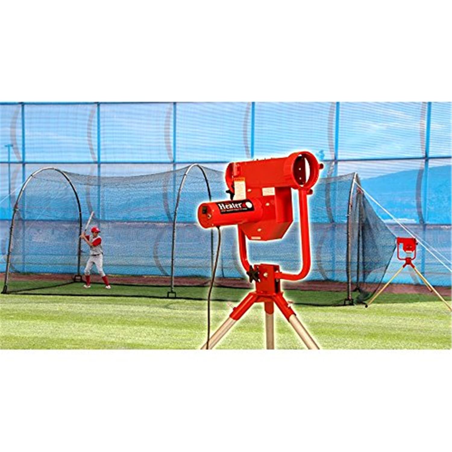 Heater Sports Heater Pro & Xtender 24 - Portable Baseball Pitching Machine for Training & Practice | Perfect for Backyard, Batting Cage & Team Drills