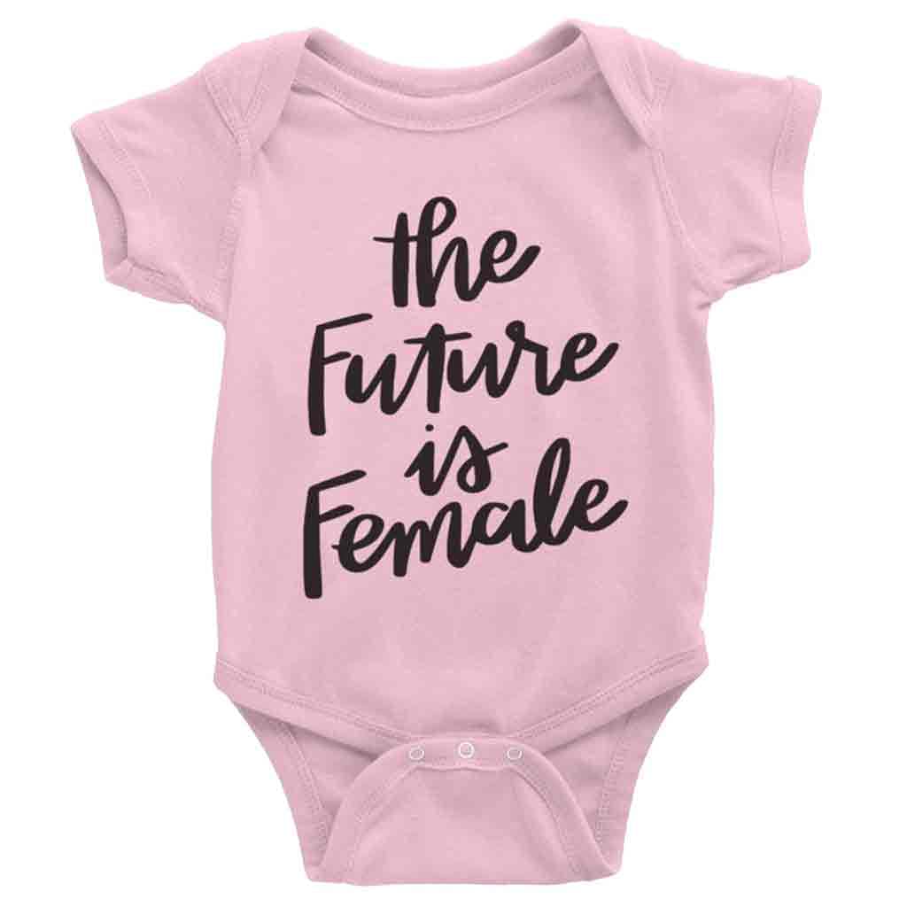 Future is Female Short Sleeve Baby Bodysuit - Cute Newborn Romper Outfit for Girls | Perfect for Playdates, Photo Shoots & Everyday Wear