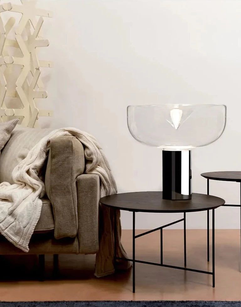 Clear Glass Swirl Lamp - Decorative Mood Lighting for Home, Office & Meditation - Perfect for Relaxation, Yoga & Aromatherapy