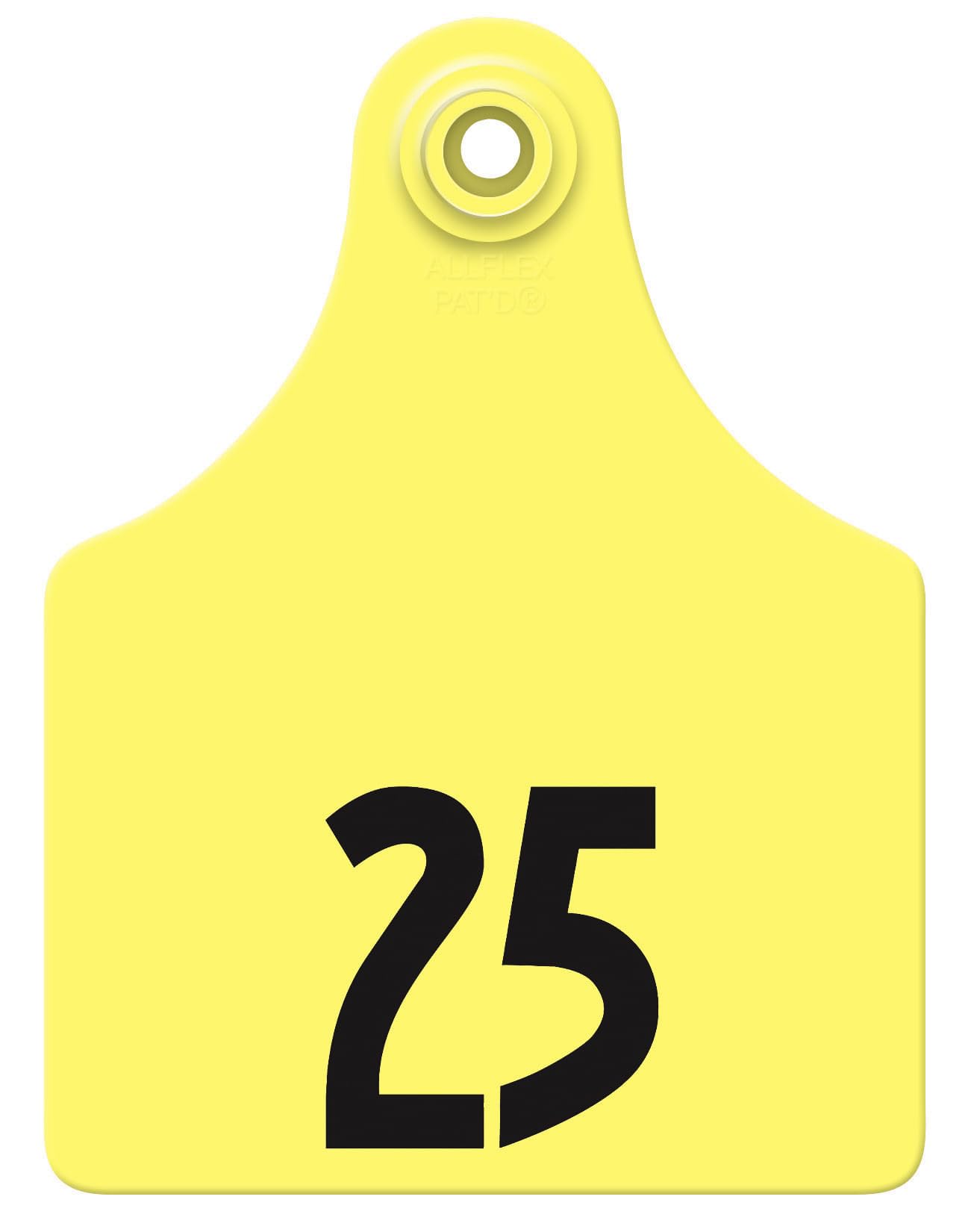 Allflex USA Yellow Maxi Ear Tags for Cattle - Durable Livestock Identification Tags for Farm & Ranch Use - Ideal for Cattle, Goats & Sheep Herd Management