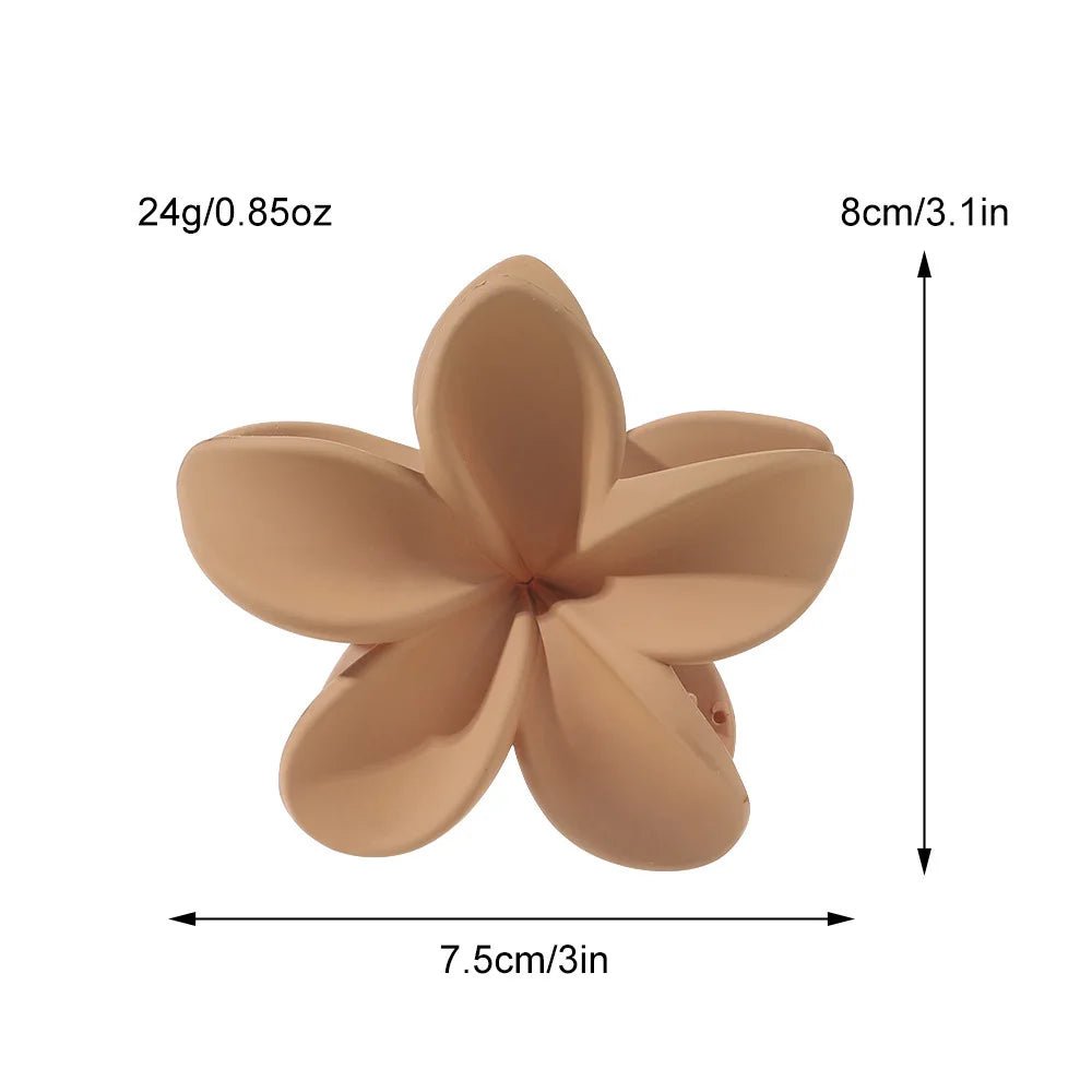 Tiare Flower Crab Claw Hair Clip - Elegant Winter Hair Accessory for Parties, Weddings & Special Occasions