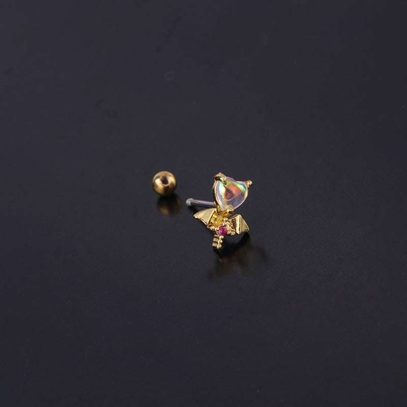 20G Cartilage Tiny Stud Earrings - Cute Opal Stud Earrings for Women | Perfect for Daily Wear, Parties & Gifts | HSPJ310