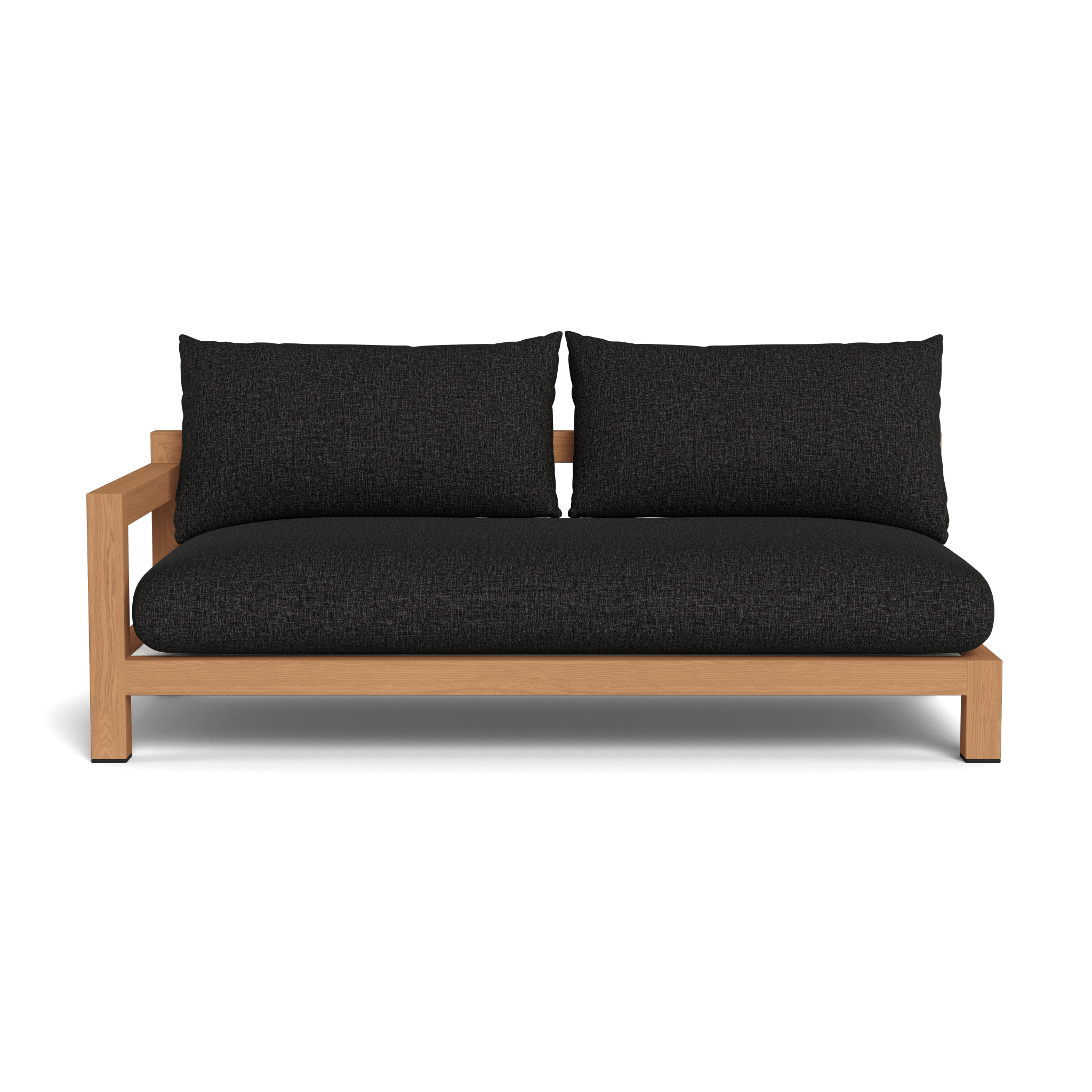 Pacific Teak 2-Seater Outdoor Patio Chair with Single Armrest - Perfect for Poolside, Garden, and Backyard Relaxation