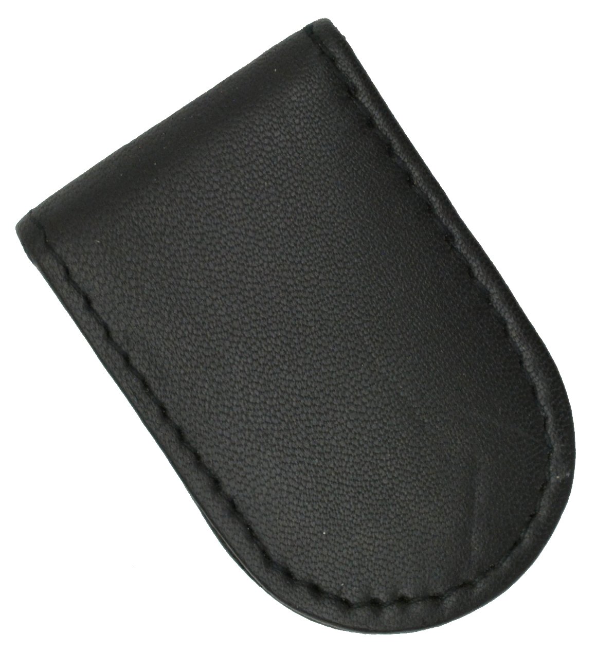 Slim Magnetic Genuine Leather Money Clip - RFID Blocking Black Wallet for Men | Perfect for Business Cards, Cash & Credit Cards Organization | Ideal for Travel, Office & Everyday Carry