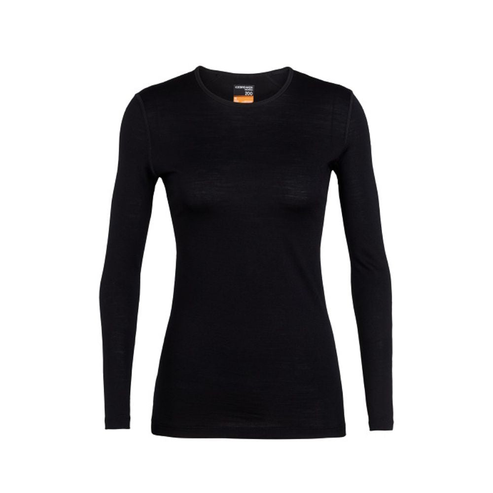 Icebreaker 200 Oasis Kids Merino Thermal Base Layer - Black | Warm & Breathable Merino Wool Underwear for Boys & Girls | Perfect for Winter Sports, Hiking & Outdoor Adventures