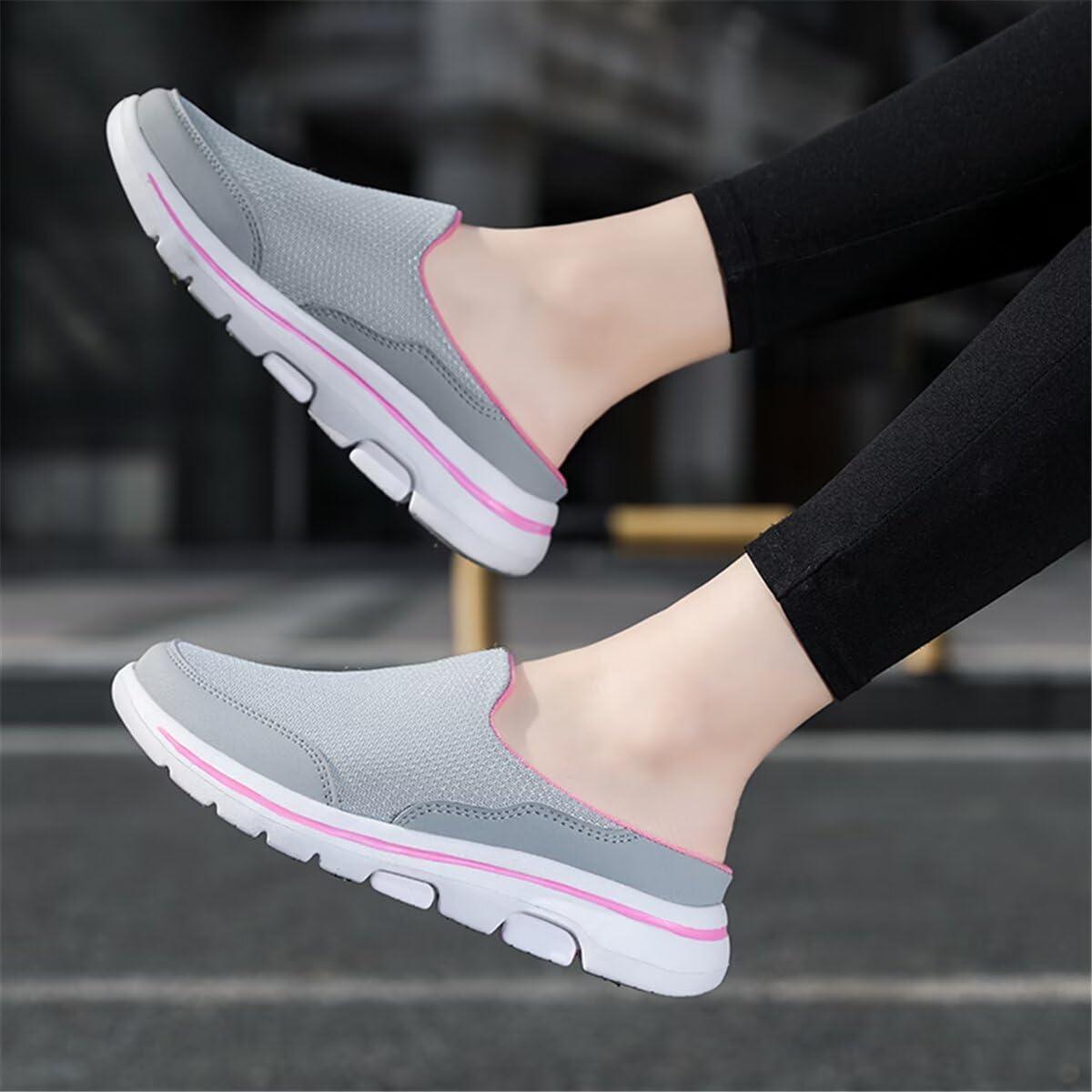 GSLMOLN Unisex Slip-On Mule Shoes - Lightweight Backless Walking Sneakers with Arch Support | Summer Beach Clogs & Athletic Outdoor Shoes for Men & Women | Perfect for Casual Wear, Travel, and Sports Activities