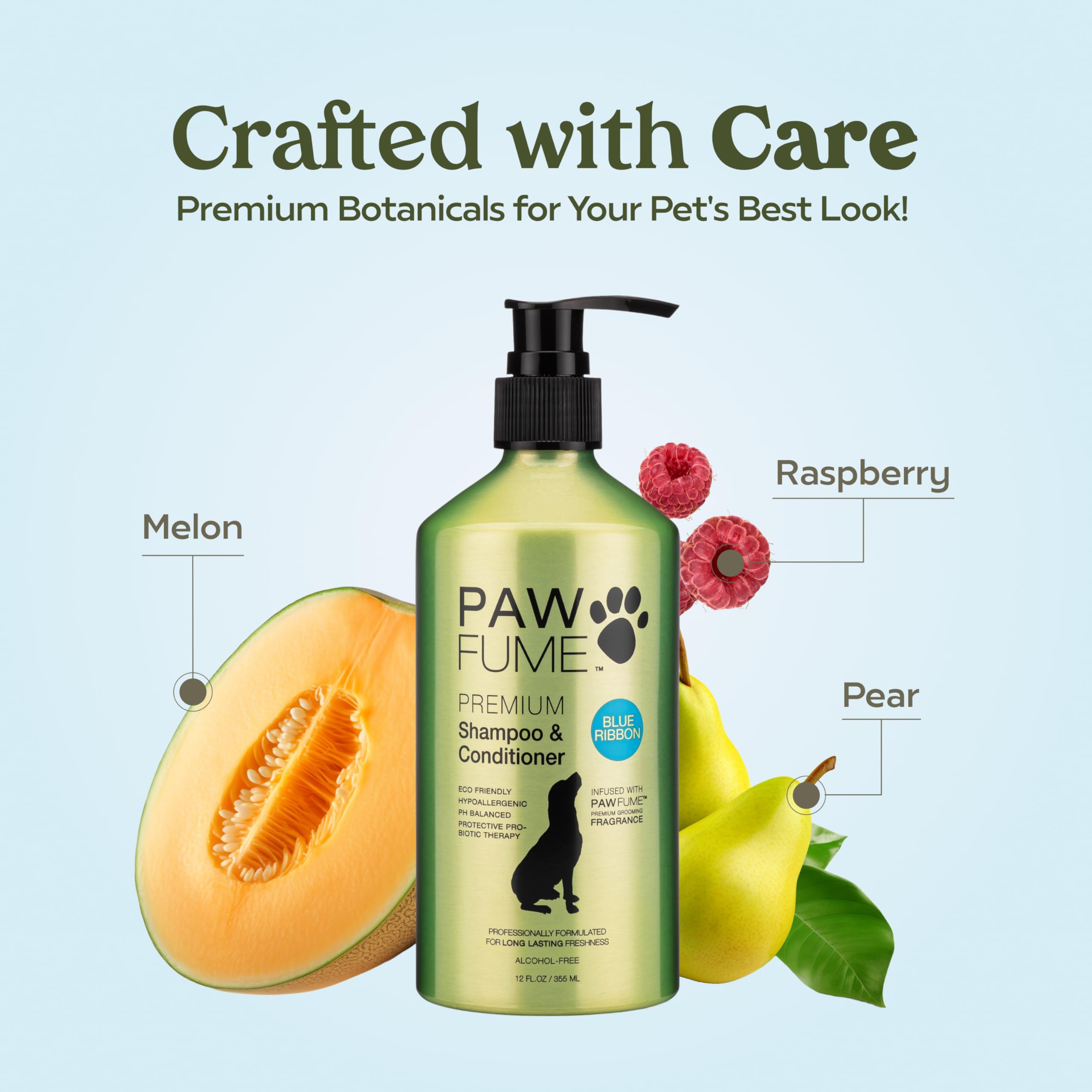 Premium PAWFUME Grooming Dog Spray for Show Dogs - Moisturizing Dog Shampoo & Conditioner Set with Blue Ribbon Formula - Professional Pet Grooming Kit for Dog Shows, Bath Time & Daily Coat Care
