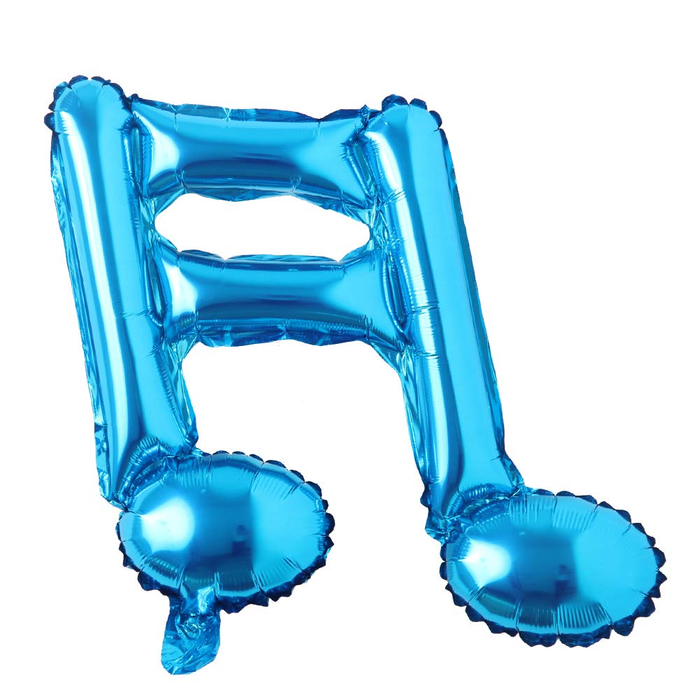 Double Note Blue Musical Notes Foil Mylar Balloons - Wedding & Birthday Party Decorations, Helium Balloons for Party Supplies, Baby Showers, Graduation Celebrations & Special Events