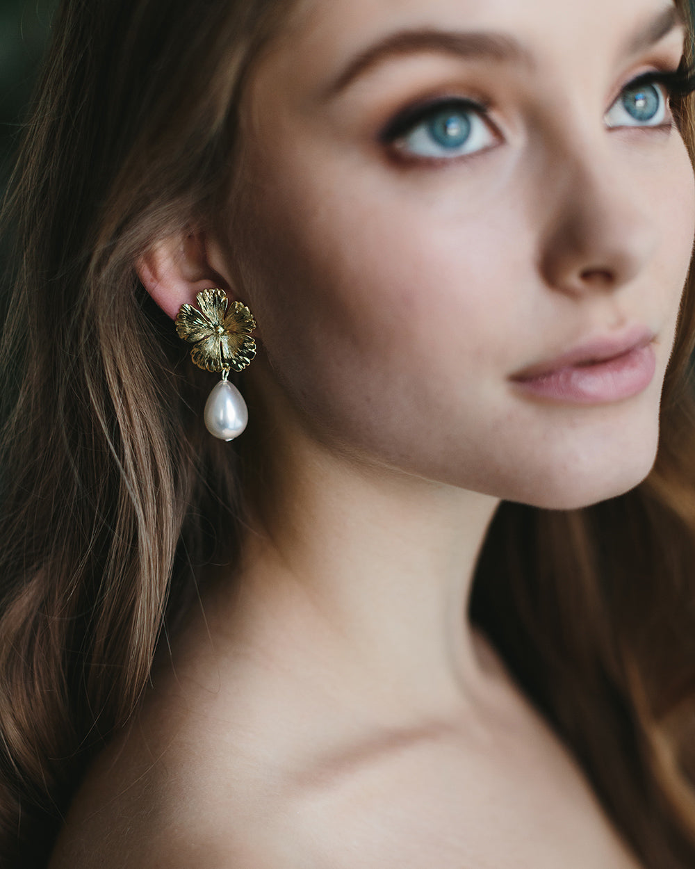 Hayden Pearl Earrings for Women - Elegant Freshwater Pearl Stud Earrings, Hypoallergenic & Comfortable - Perfect for Weddings, Parties & Everyday Wear