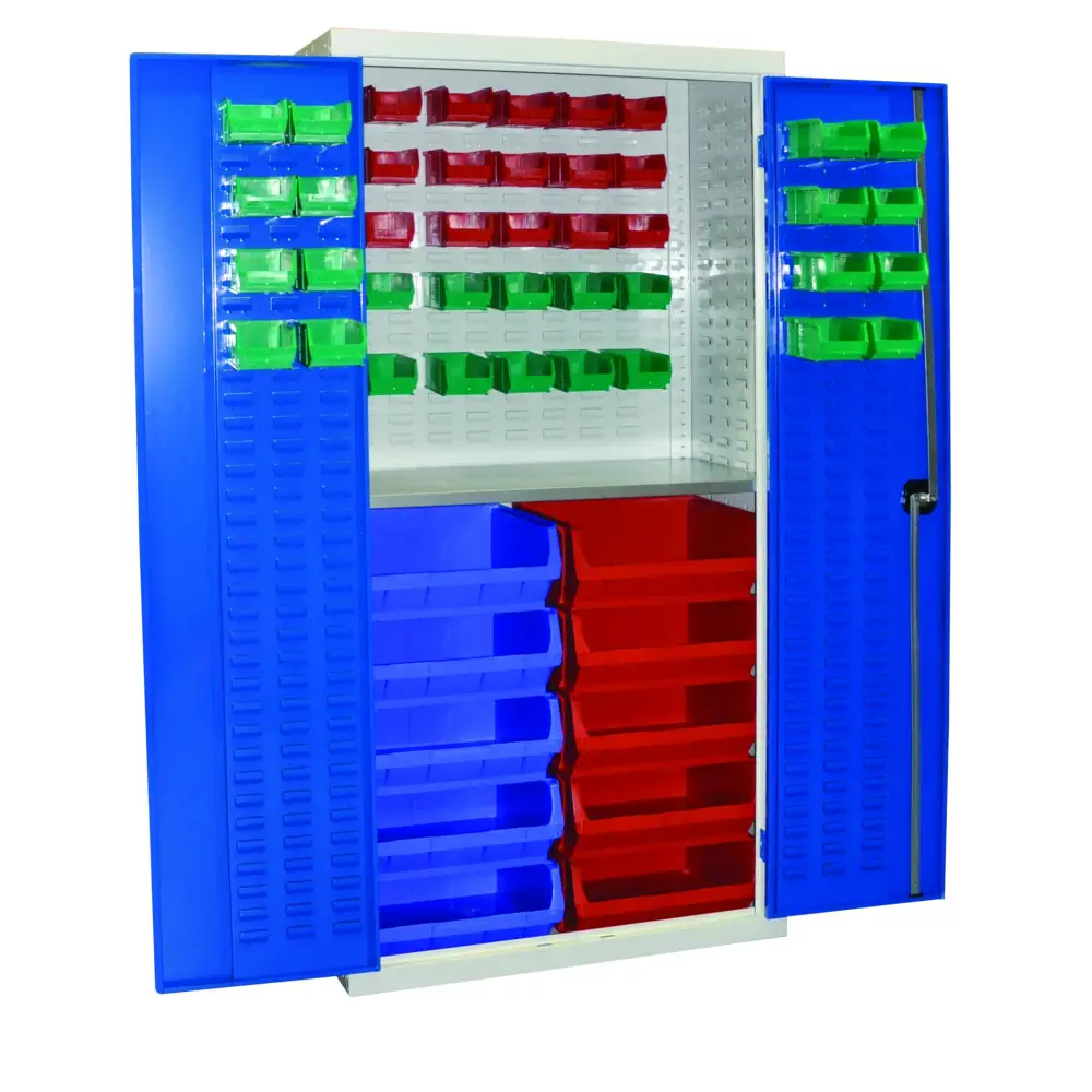 Plastic Storage Containers & Cupboards - Stackable Organizers for Home, Office & Garage Organization | Space-Saving Storage Solutions for Clothes, Toys & Supplies