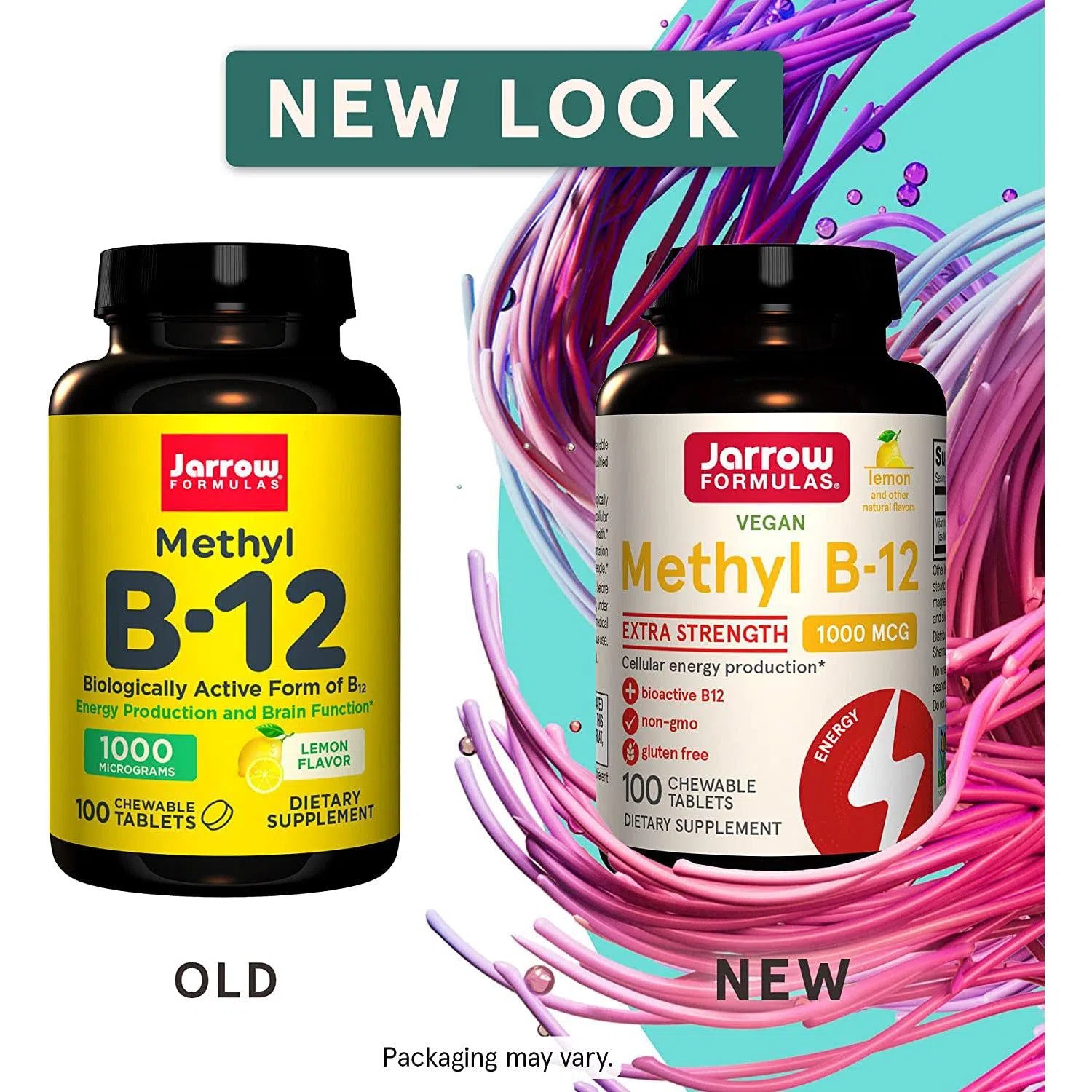 Jarrow Formulas Methyl B12 1000mcg Supplement - Supports Energy, Brain Function & Nervous System Health - Ideal for Vegans & Vegetarians