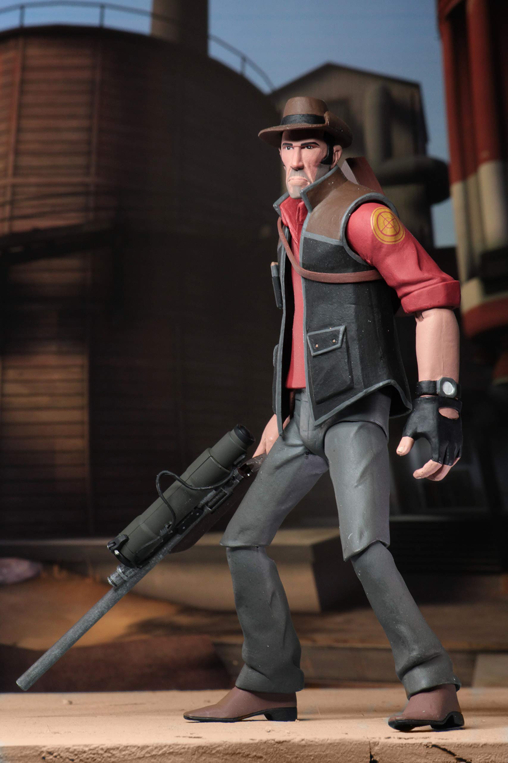NECA Team Fortress 2 7-Inch Scale Action Figure - Series 4 RED Sniper Collectible Toy for Gamers and Fans | Perfect for Display, Gaming Decor, and TF2 Merchandise Collection
