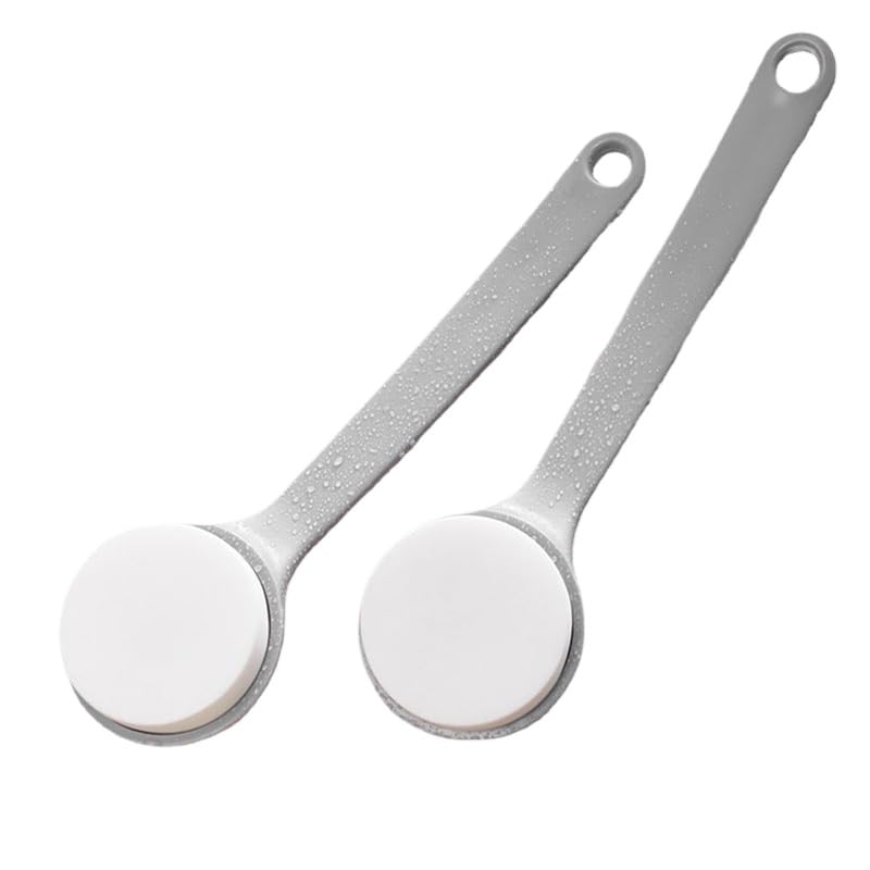2Pcs Long Handle Sunscreen & Lotion Applicator - Multi-Function Back & Body Cream Spreader, Shower Brush for Easy Self-Application - Perfect for Hard-to-Reach Areas, Sun Protection & Moisturizing at Home or Travel
