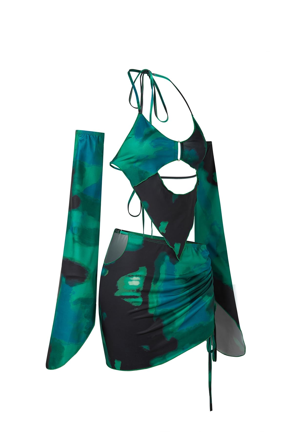 Sexy Y2K Rave Outfits for Women - 2 Piece Long Sleeve Festival Outfit Set | Perfect for Summer Music Festivals, Birthday Parties & Clubwear
