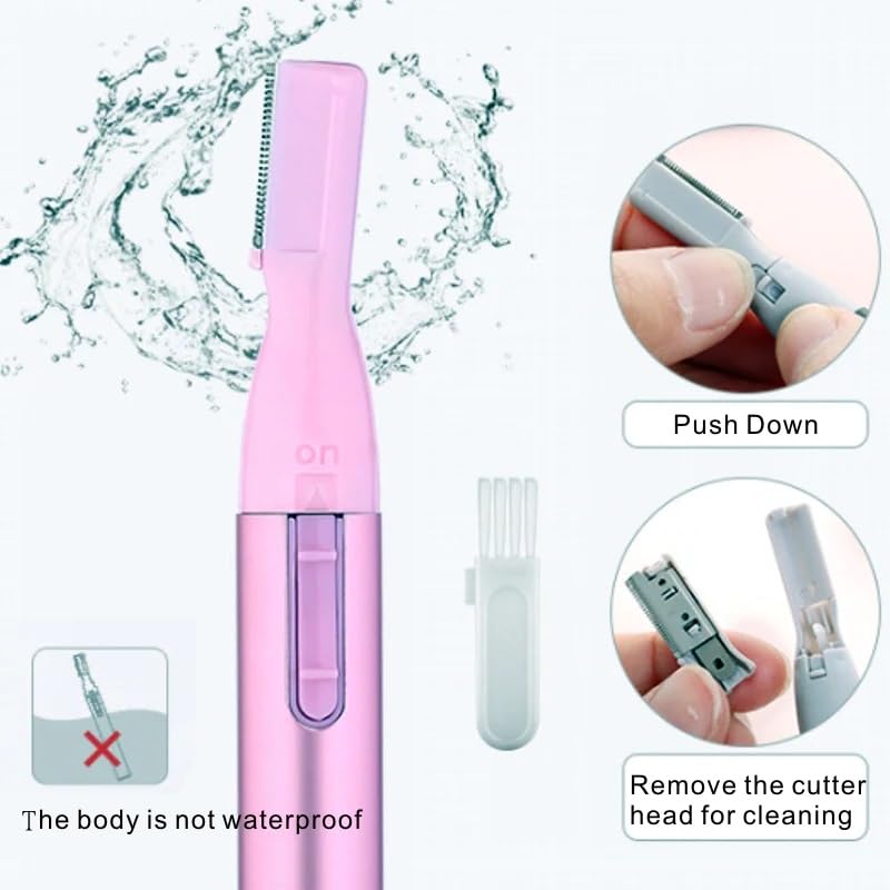 3 Pack Electric Eyebrow Trimmer Replacement Blades - Rechargeable Battery-Powered Precision Trimmer Blades for Women's Facial Hair - Perfect for Eyebrow Shaping, Upper Lip & Chin Hair Removal at Home or Travel
