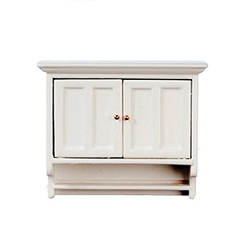 Miniature White Kitchen Wall Cabinet for Dollhouse - Tiny Home Decor by Town Square Miniatures - Perfect for DIY Dollhouse Kits, Miniature Displays & Collectors