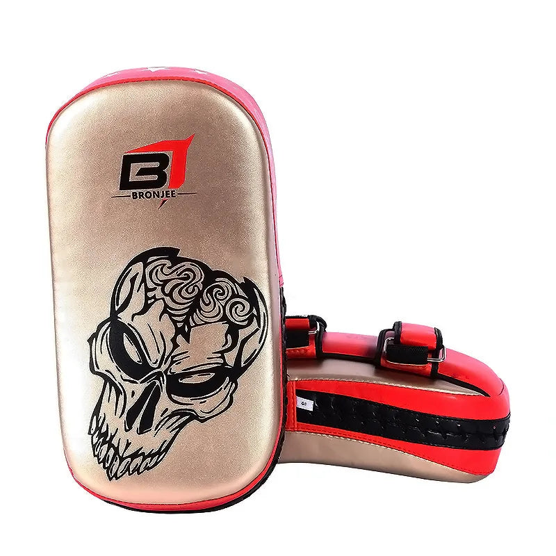 Muay Thai Kickboxing Pads - Leather MMA Training Target for Karate, Muay Thai & Kickboxing - Multi-Point Vertical Standing Punching Bag - Perfect for Home Gym, Martial Arts & Combat Sports Training