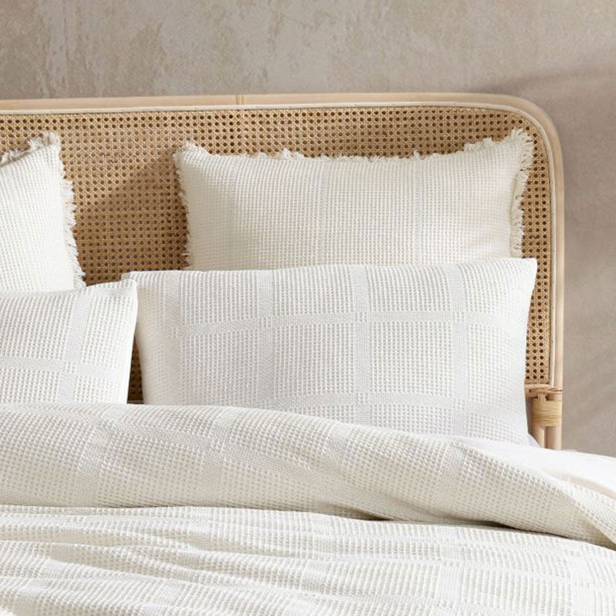 Linen House Galicia Vanilla Quilt Cover Set - Soft Luxury Bedding for Master Bedroom & Guest Room - Perfect for Cozy Nights & Stylish Home Decor