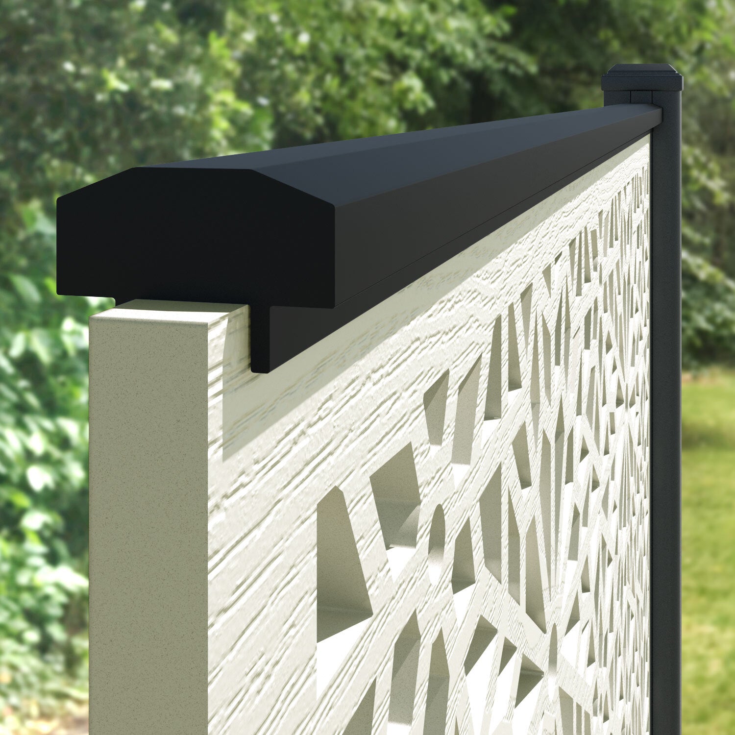 Alnara 120x60cm Decorative Garden Fence with Aluminum Posts - Perfect for Yard Landscaping, Flower Bed Borders & Outdoor Decor