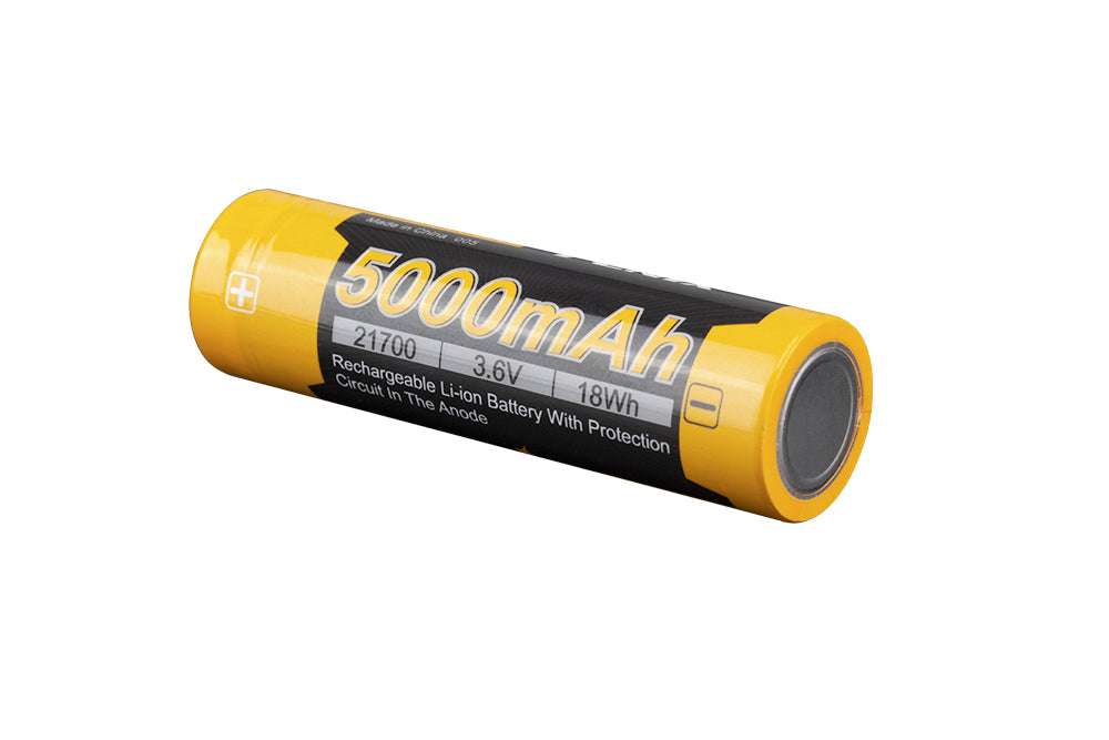 Fenix 21700 Rechargeable Li-ion Battery 5000mAh V2 - High Capacity Power for Flashlights, Headlamps & Outdoor Gear | Long Lasting USB-C Rechargeable Battery for Camping, Hiking & Emergency Preparedness