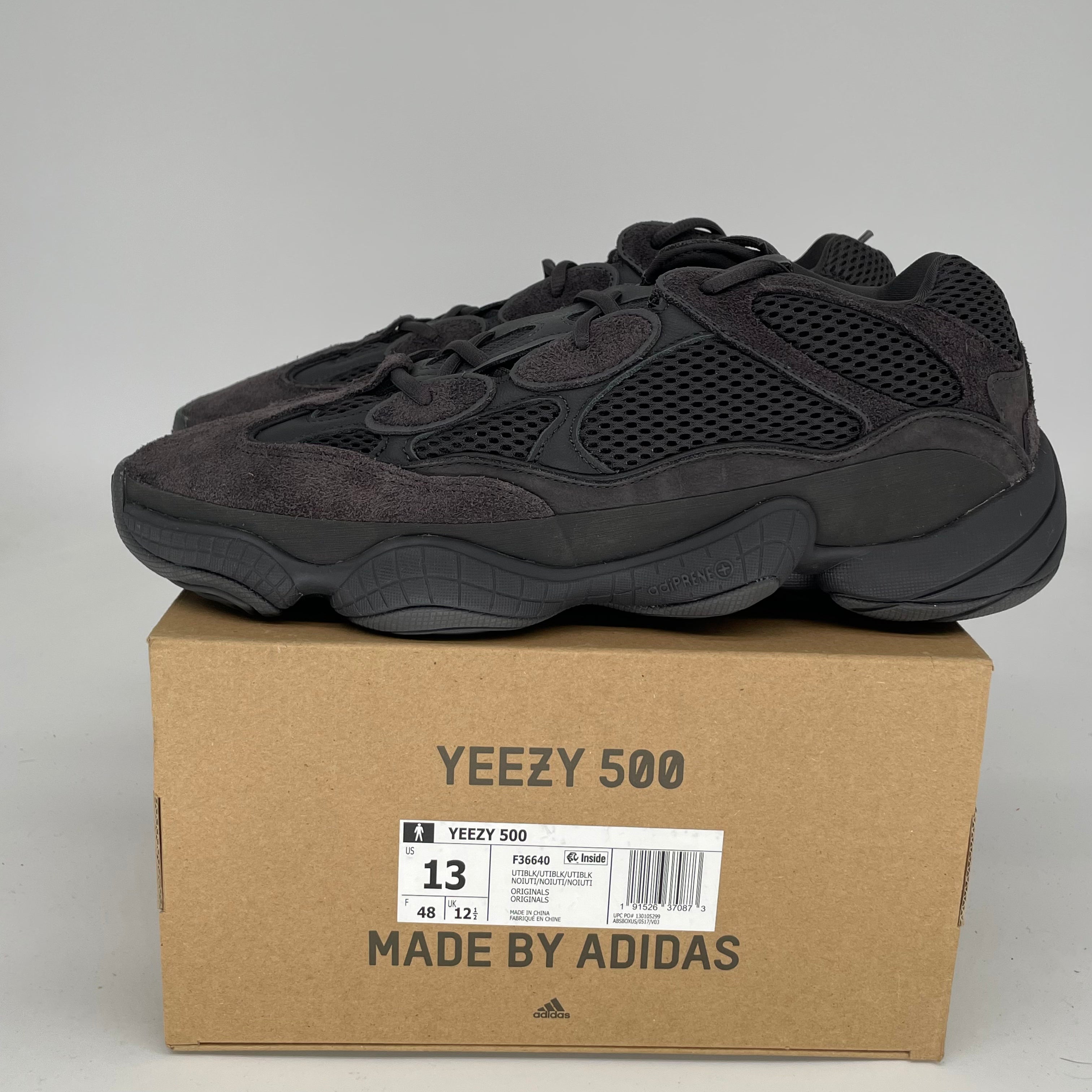 Adidas Yeezy 500 Utility Black Men's Sneakers Size 13 - F36640 | Comfortable Running Shoes for Jogging, Gym & Casual Wear