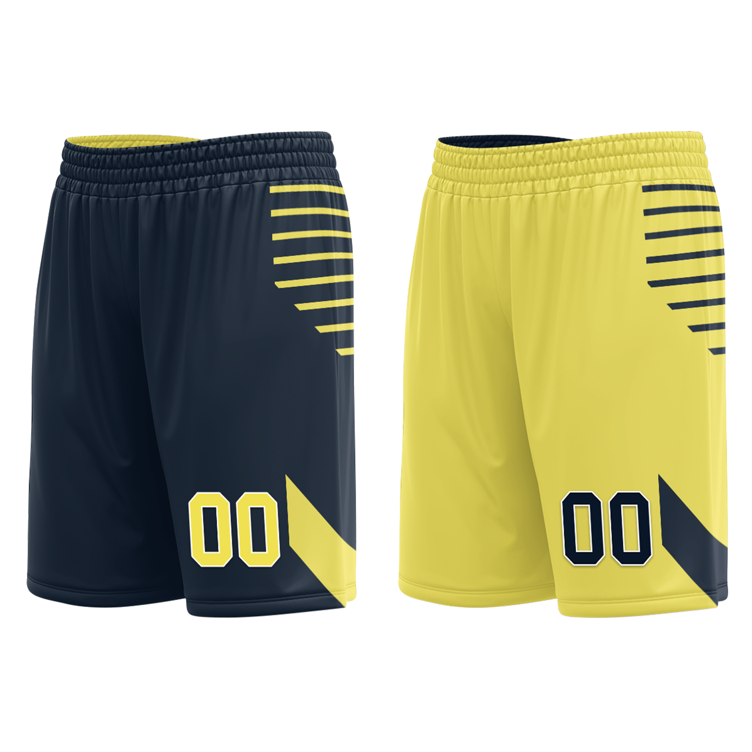 Custom Blue & Yellow Reversible Basketball Jersey - Personalized COOLMAX BBJR D017059 for Team Sports & Streetwear