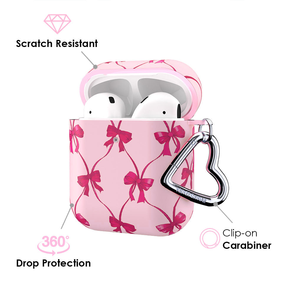 Elegant Ballerina Bows AirPods Case for Women - Cute & Stylish Protective Cover for AirPods 1/2/3 & Pro - Perfect Gift for Dancers, Ballet Lovers & Music Enthusiasts