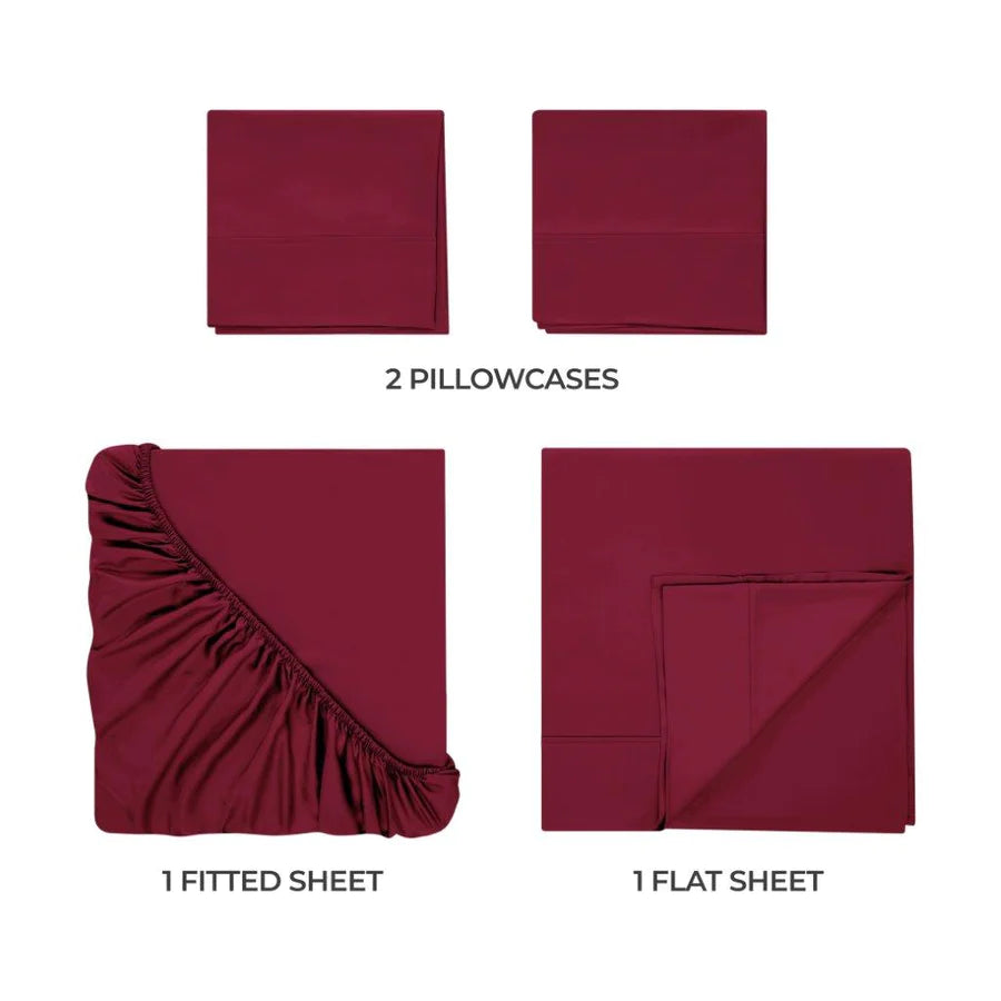 Premium 300 Thread Count Modal Bed Sheet Set from Beechwood - Deep Pocket Fitted Sheets for Queen/King Size Beds - Ultra Soft & Breathable Bedding for All-Season Comfort