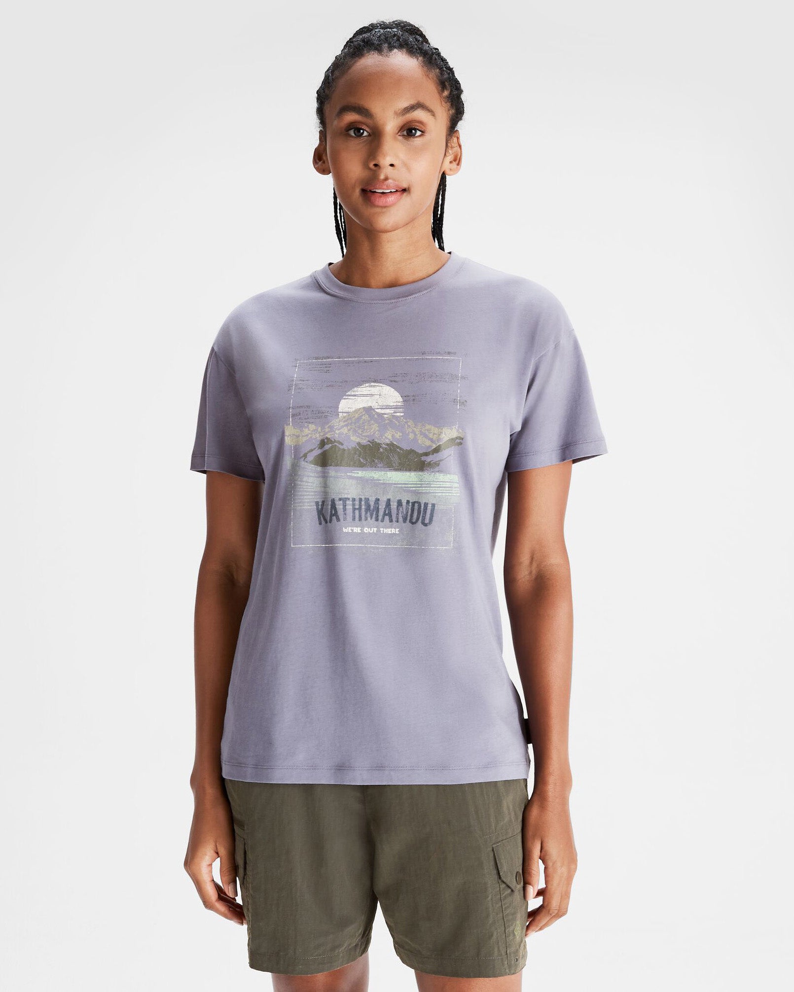 Organic Cotton Women's T-Shirt - Dark Haze | Soft & Breathable Casual Tee for Everyday Wear, Travel & Outdoor Activities